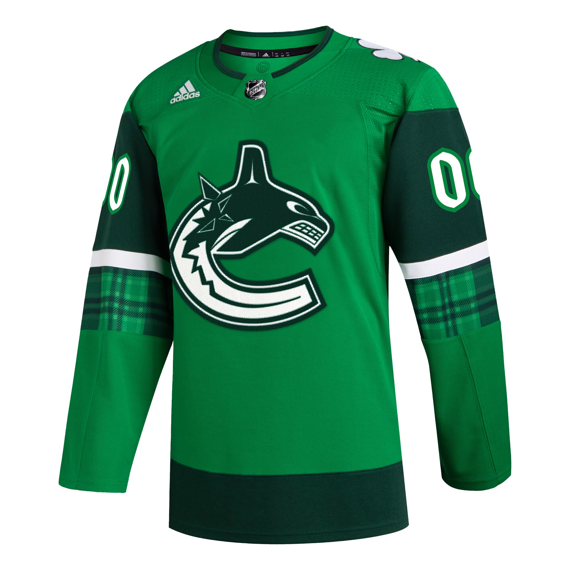Alternative view of Adidas Canucks Green Jersey - St. Patrick’s Day Special