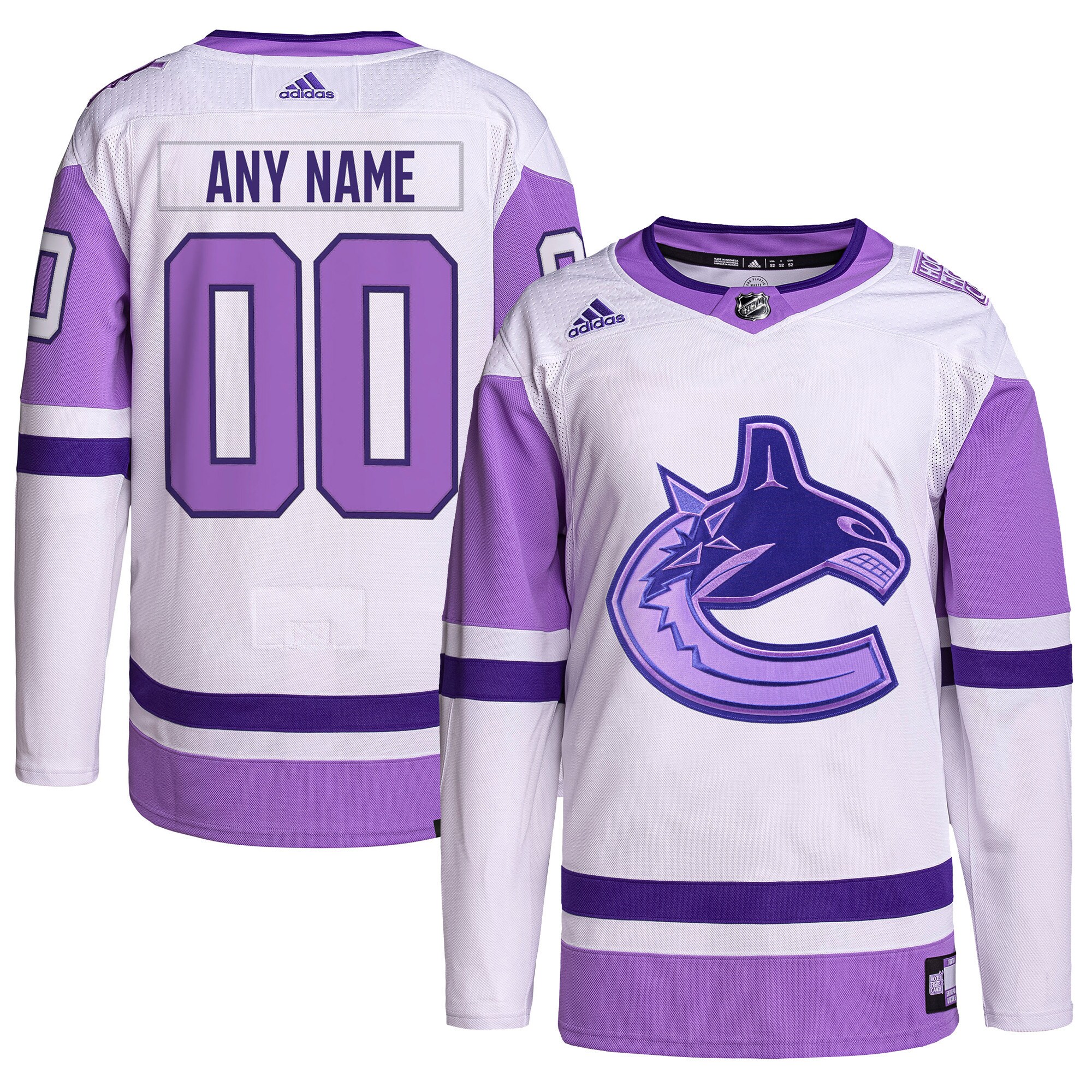Adidas Canucks Purple Jersey - Adidas Canucks White & Purple Jersey