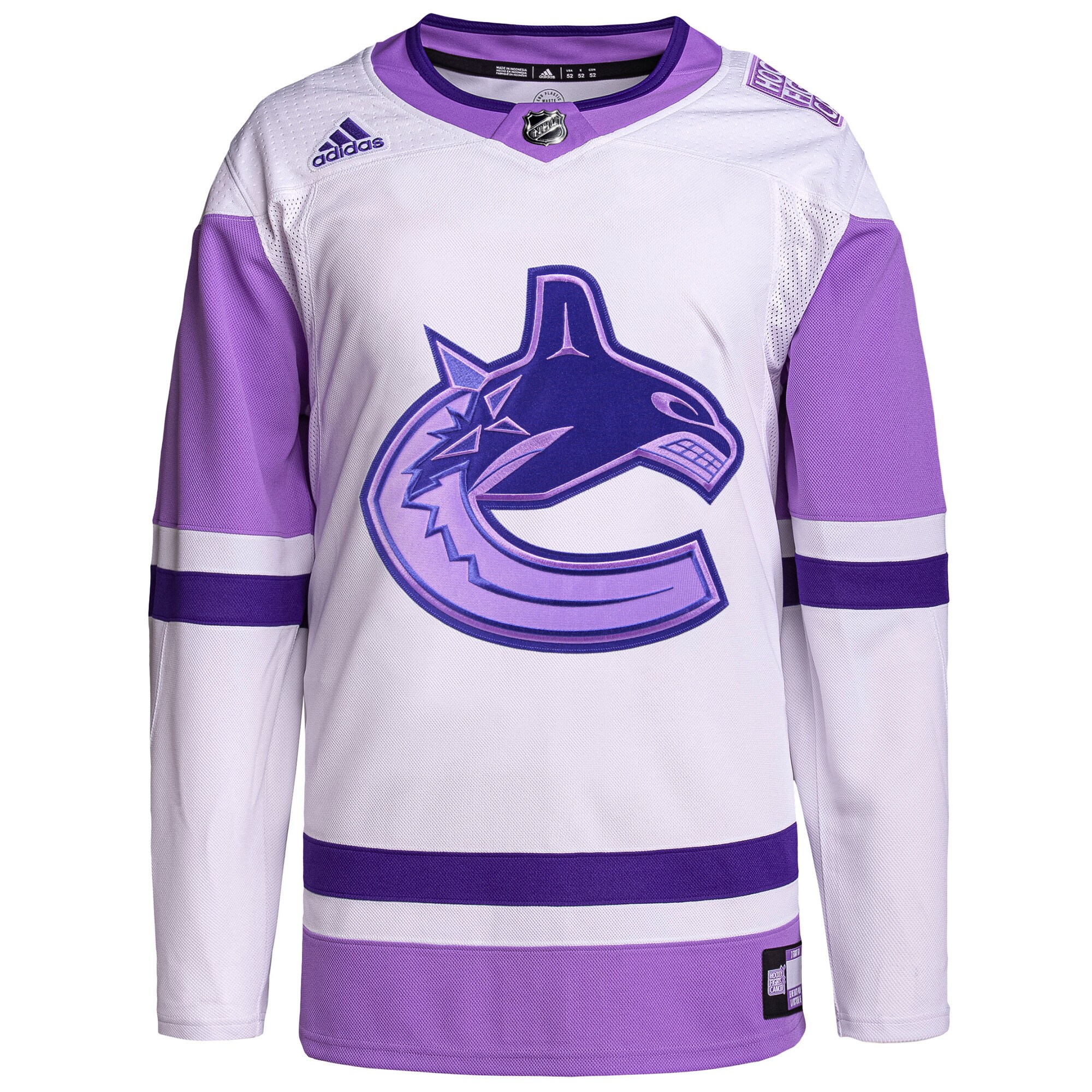 Alternative view of Adidas Canucks Purple Jersey - Adidas Canucks White & Purple Jersey