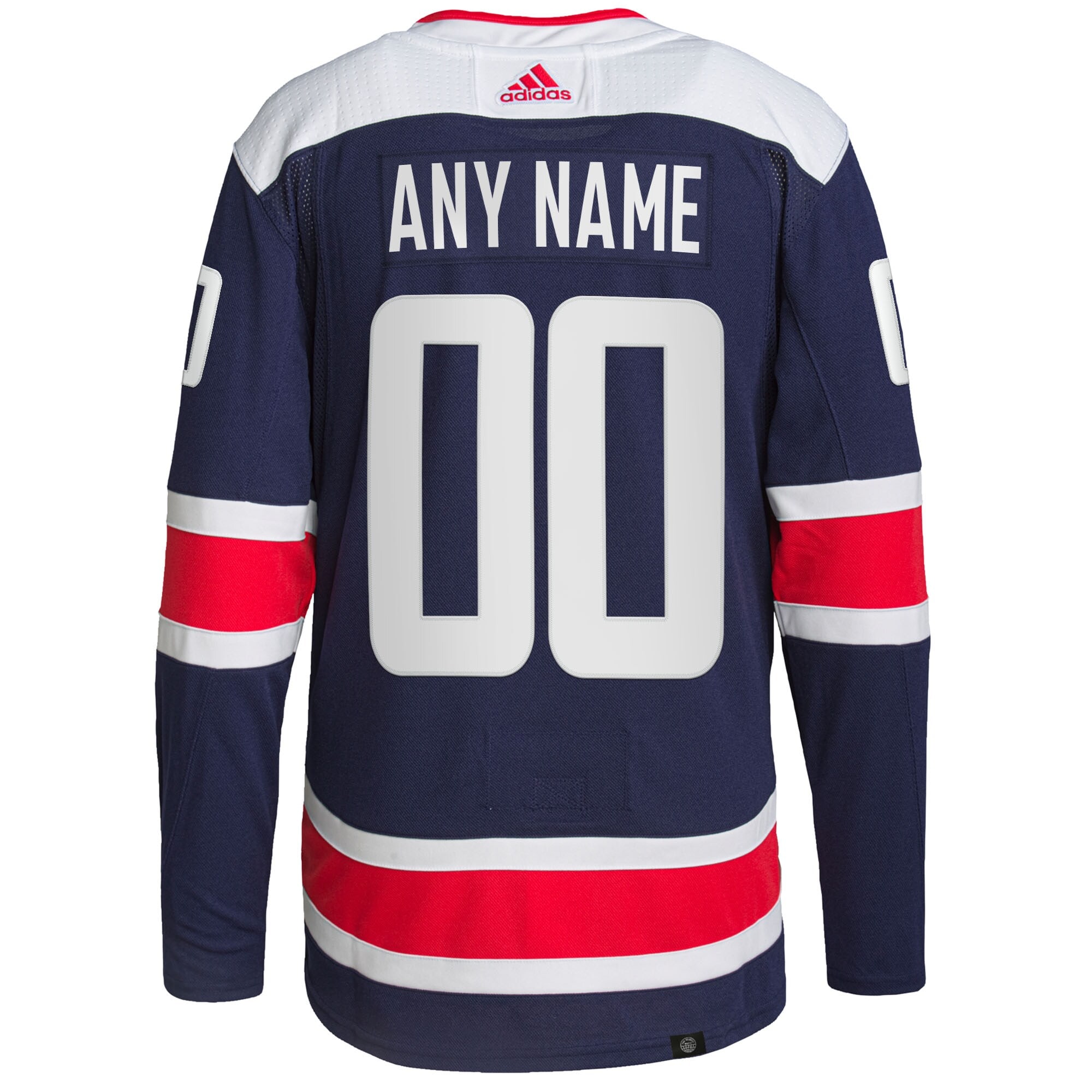 Alternative view of Adidas Capitals Navy Jersey - Authentic NHL Gear