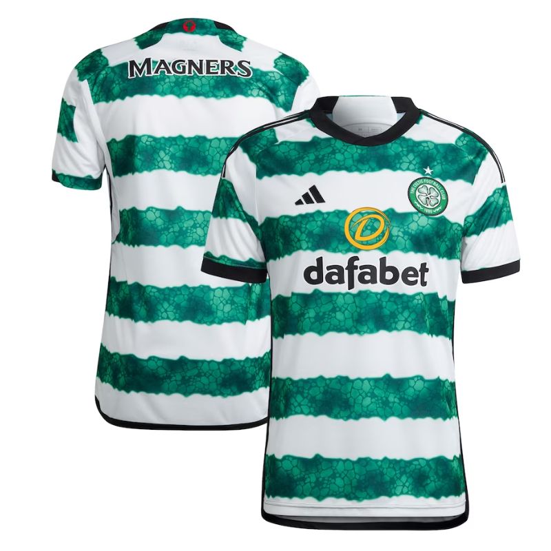 Adidas Celtic 2024 Home Jersey - Green & White Stripes