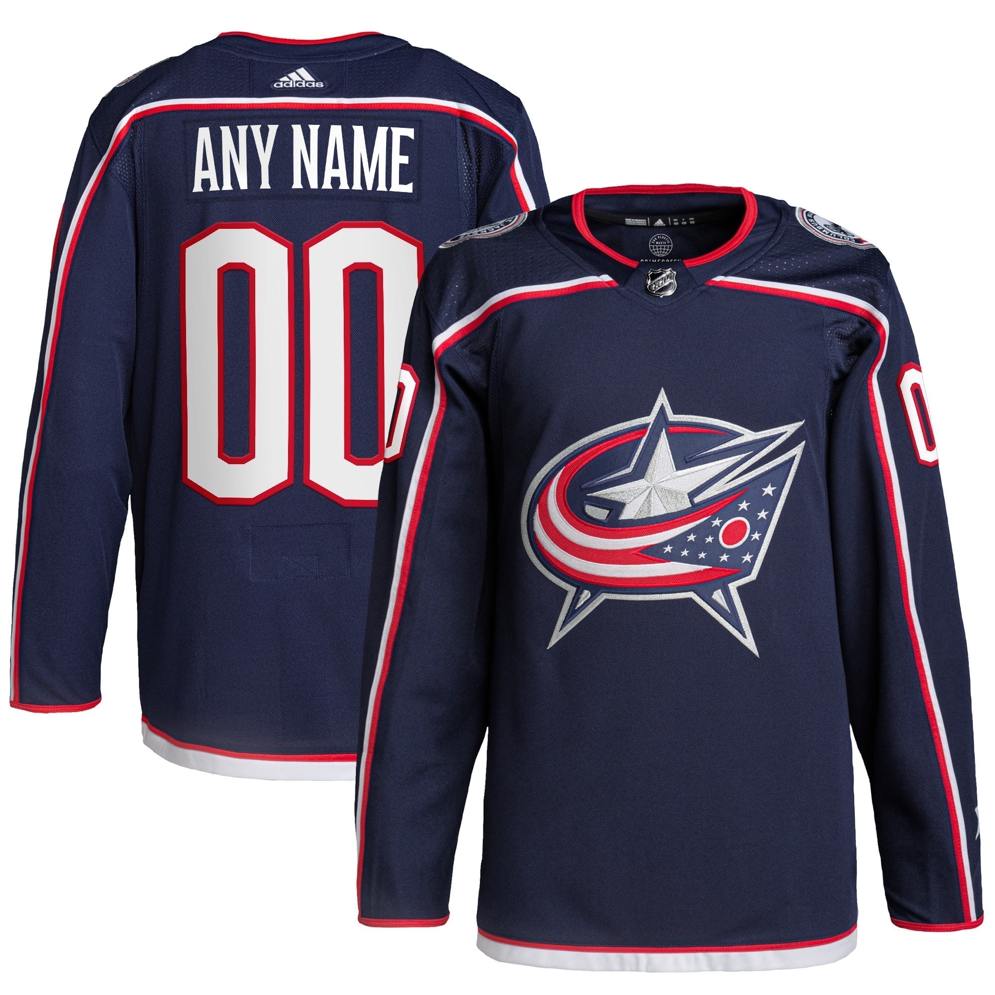 adidas customizable Columbus Blue Jackets Navy Jersey - Adidas