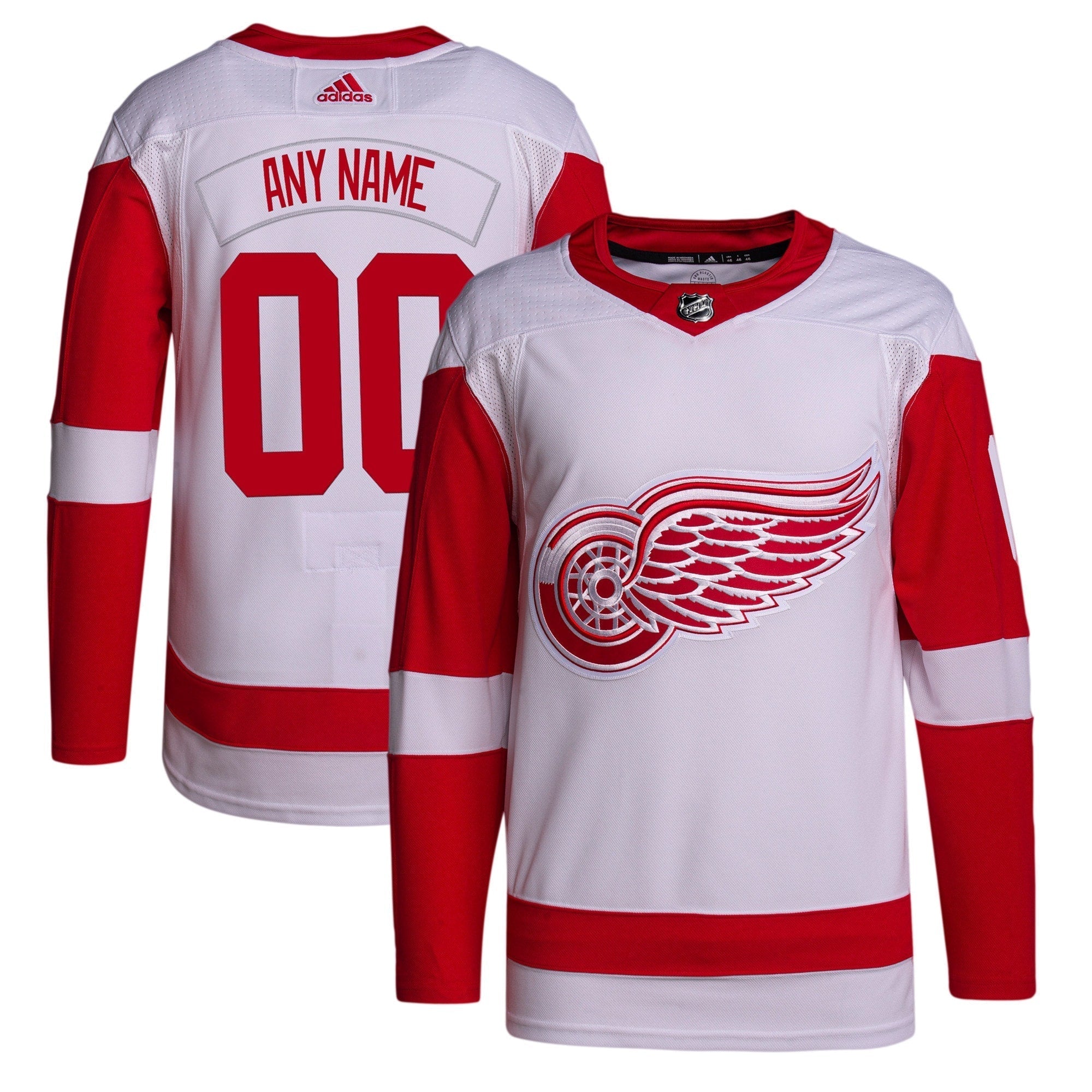 Adidas Detroit Red Wings Jersey - White & Red Authentic NHL