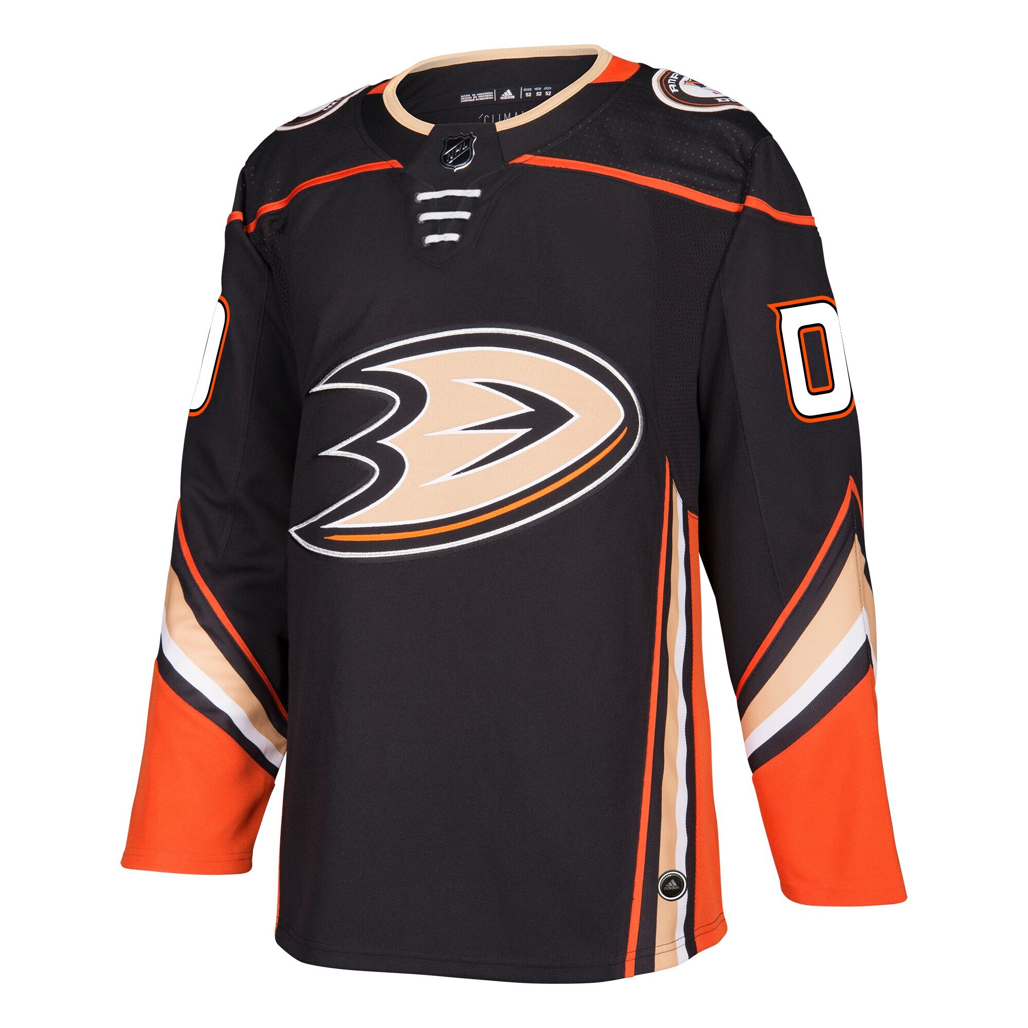 Alternative view of Adidas Ducks Black Jersey - Personalized NHL Gear