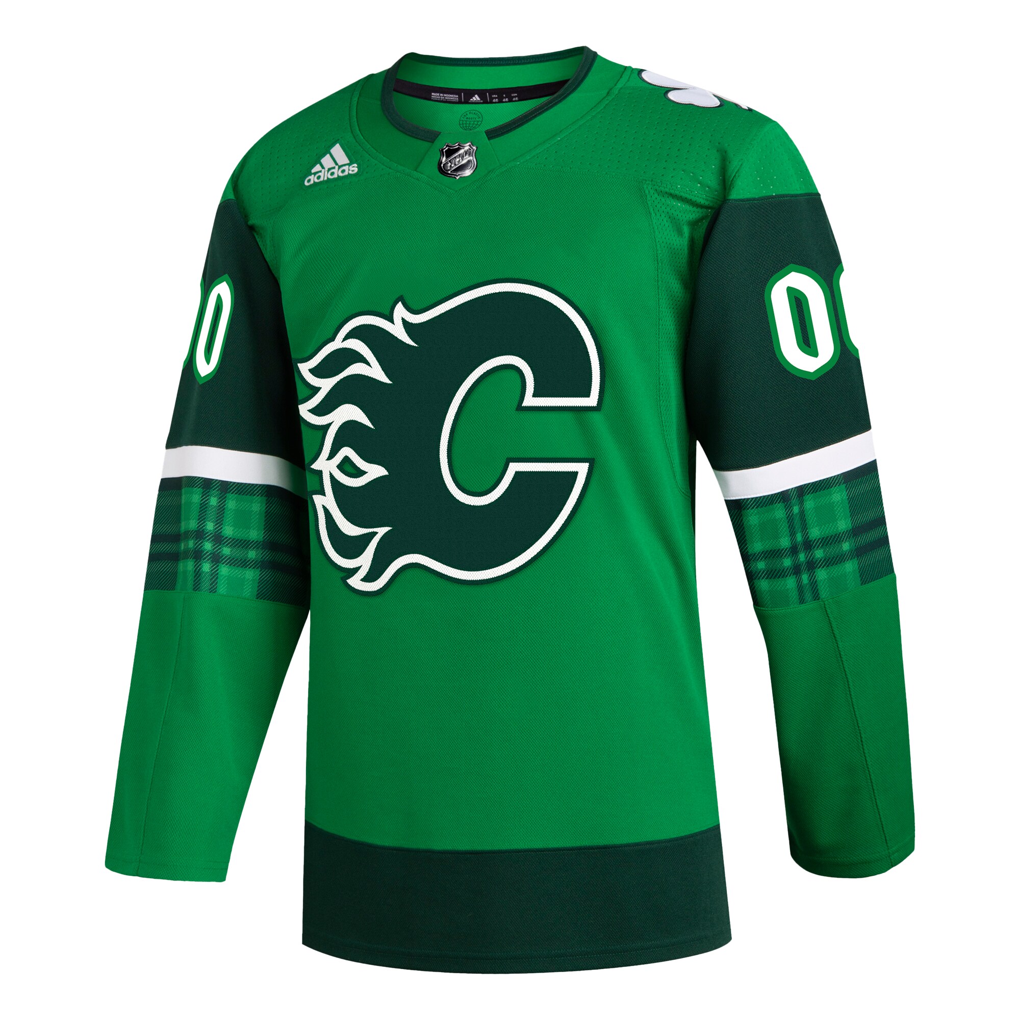 Alternative view of Adidas Flames St. Patrick’s Jersey - Kelly Green