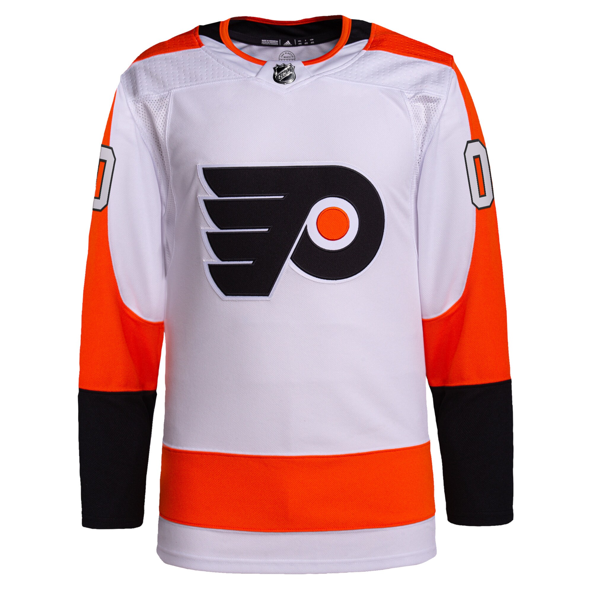 Alternative view of Adidas Flyers White Jersey - Customizable NHL Apparel