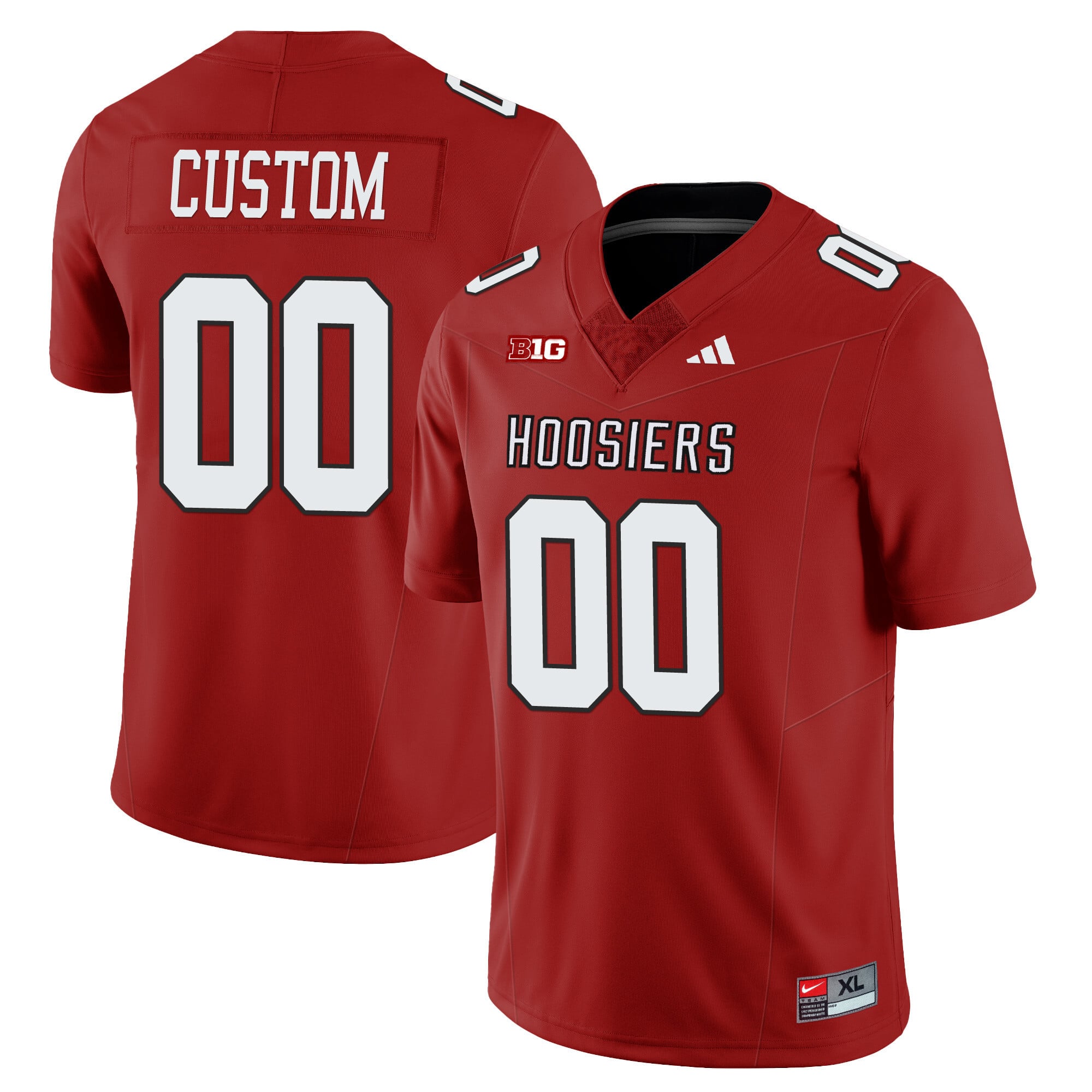 Alternative view of Adidas Hoosiers Black Custom Jersey - Authentic Style