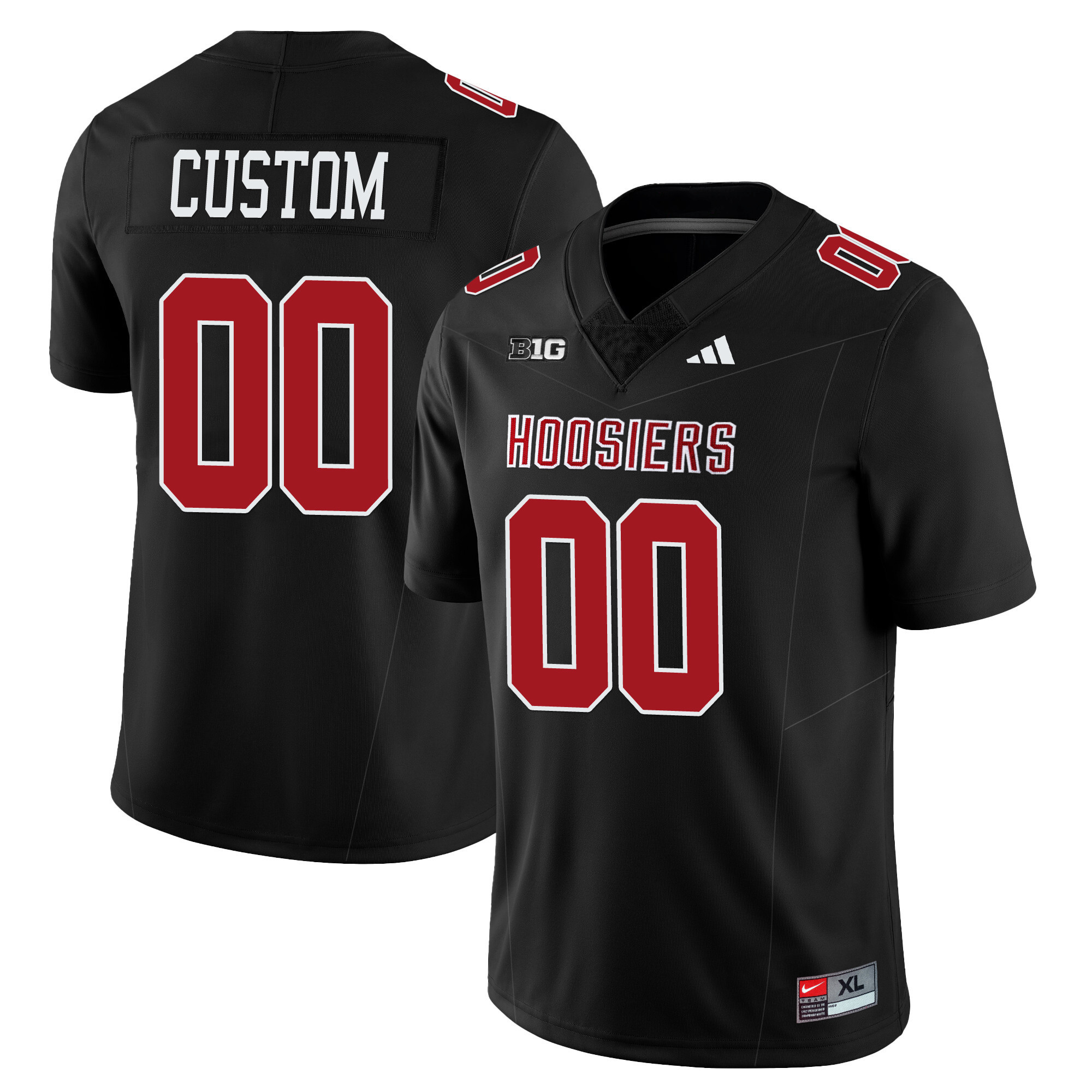 Adidas Hoosiers Black Custom Jersey - Authentic Style