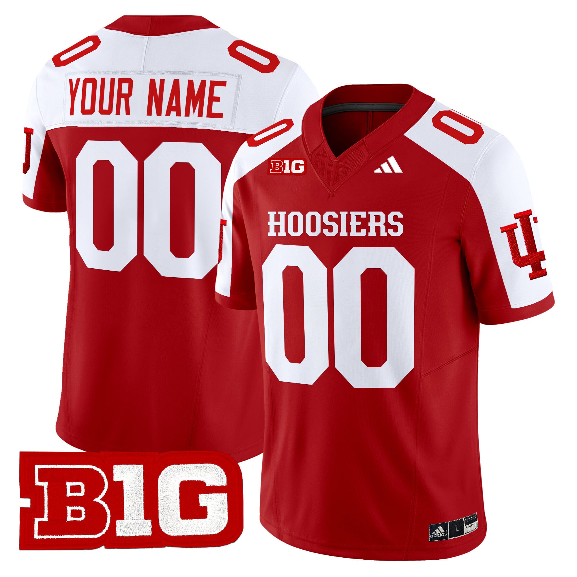 Adidas Hoosiers Crimson Jersey - Adidas Hoosiers #00 Crimson Jersey