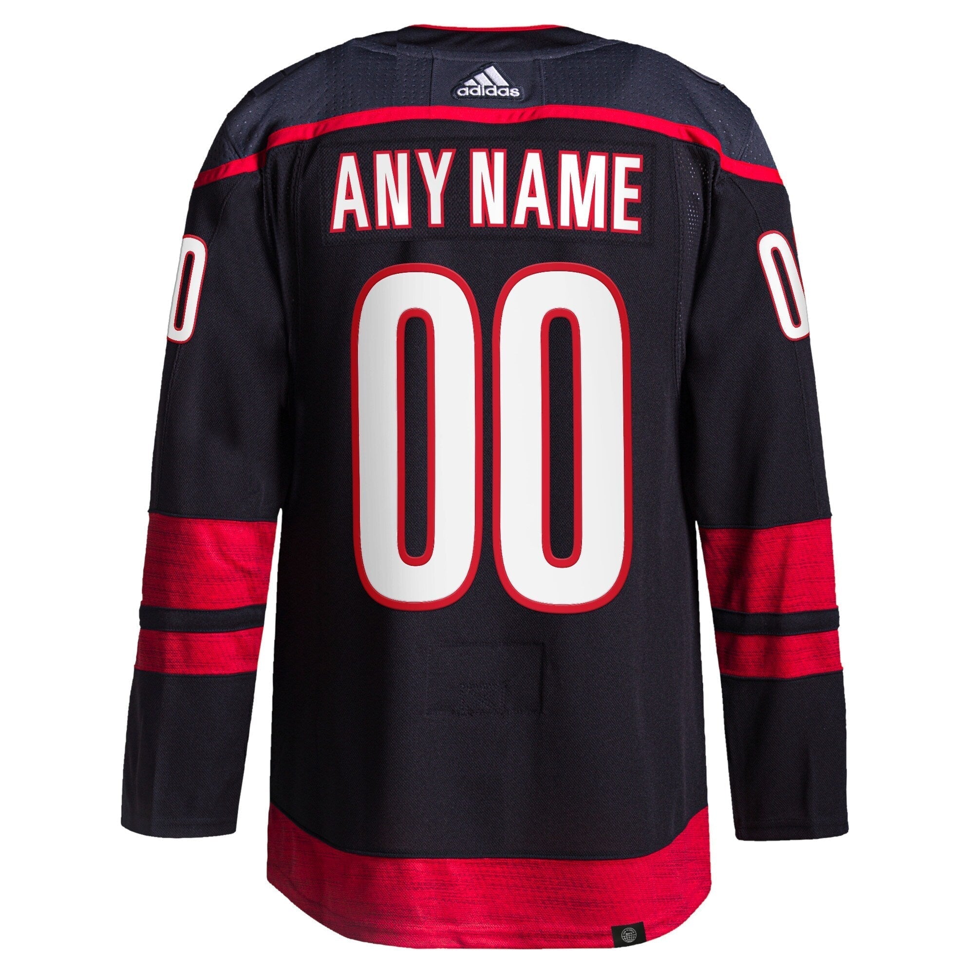 Alternative view of Adidas Hurricanes Black Alternate Jersey - Custom NHL