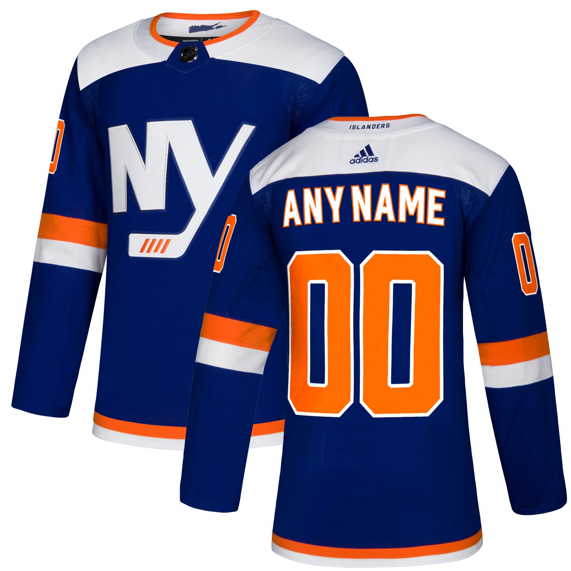 Adidas Islanders Blue Authentic Jersey - Customizable NHL