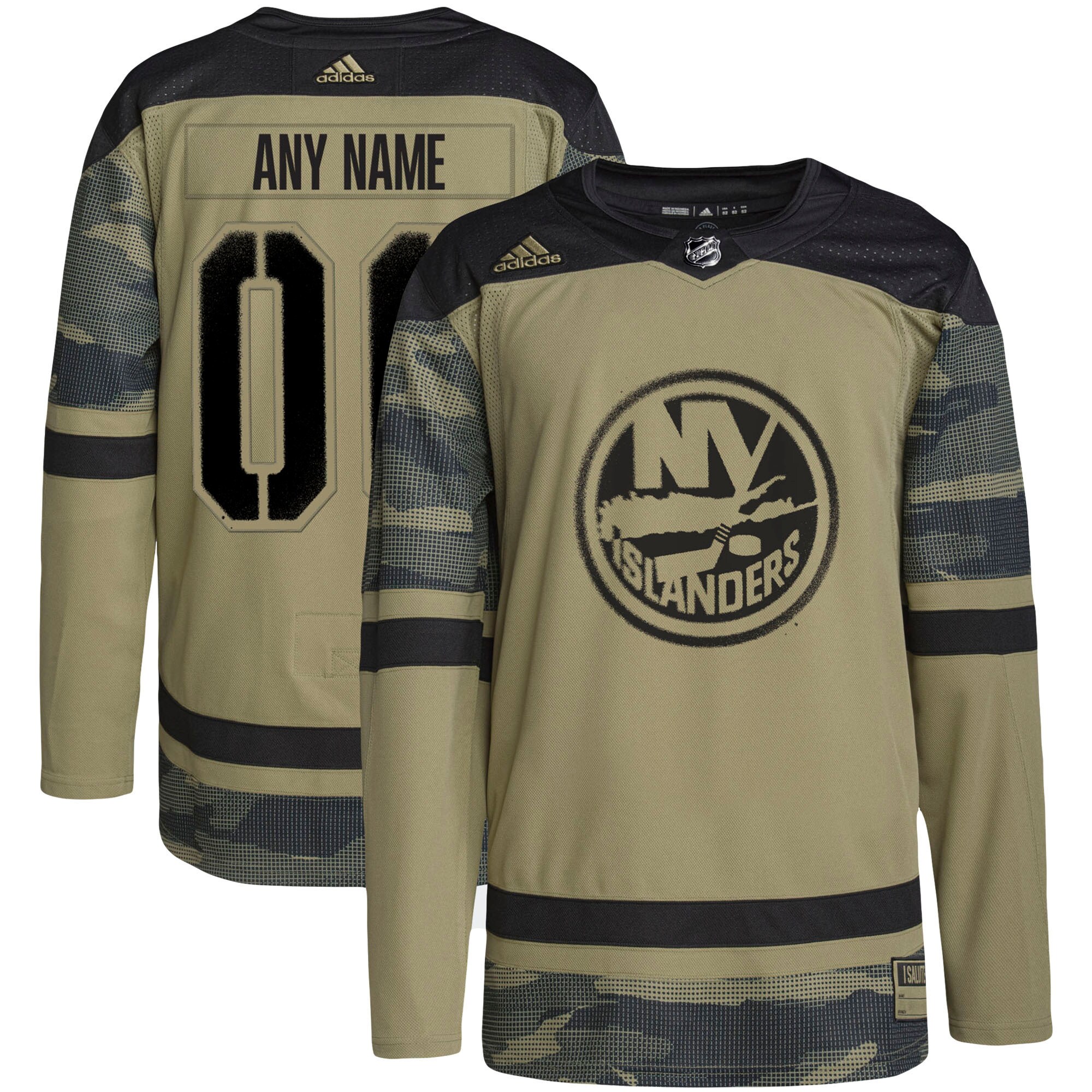 Adidas Islanders Military Jersey - Camo NHL Hockey