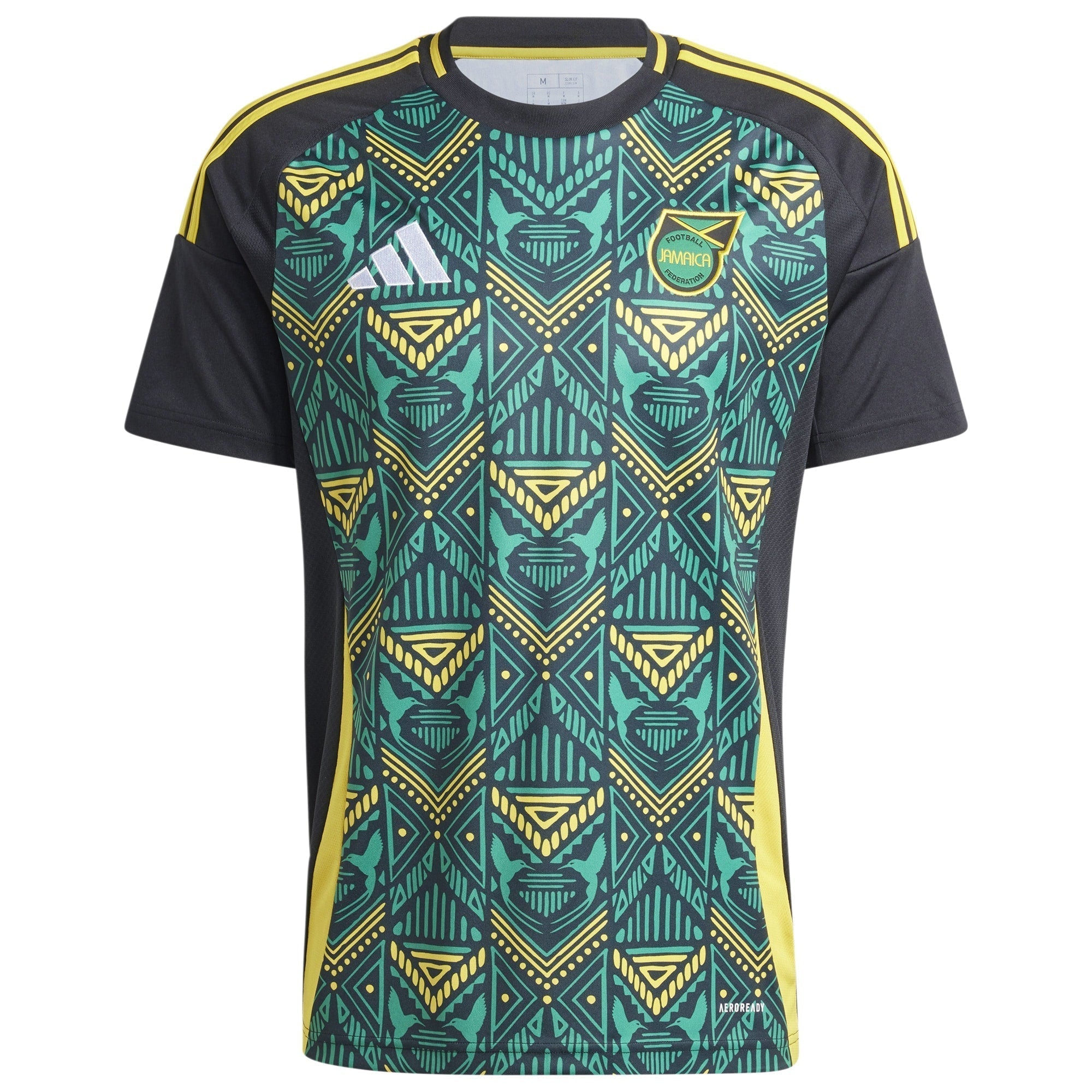 Alternative view of Adidas Jamaica 2024 Away Custom Jersey - Ultimate Black Soccer Kit