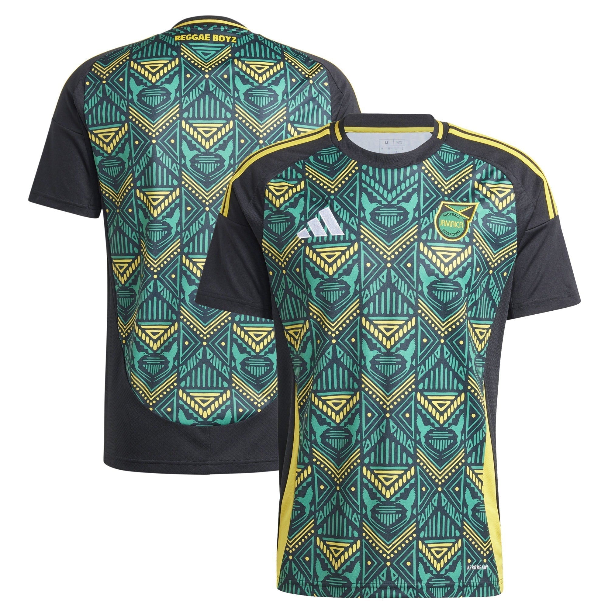 Adidas Jamaica 2024 Away Custom Jersey - Ultimate Black Soccer Kit