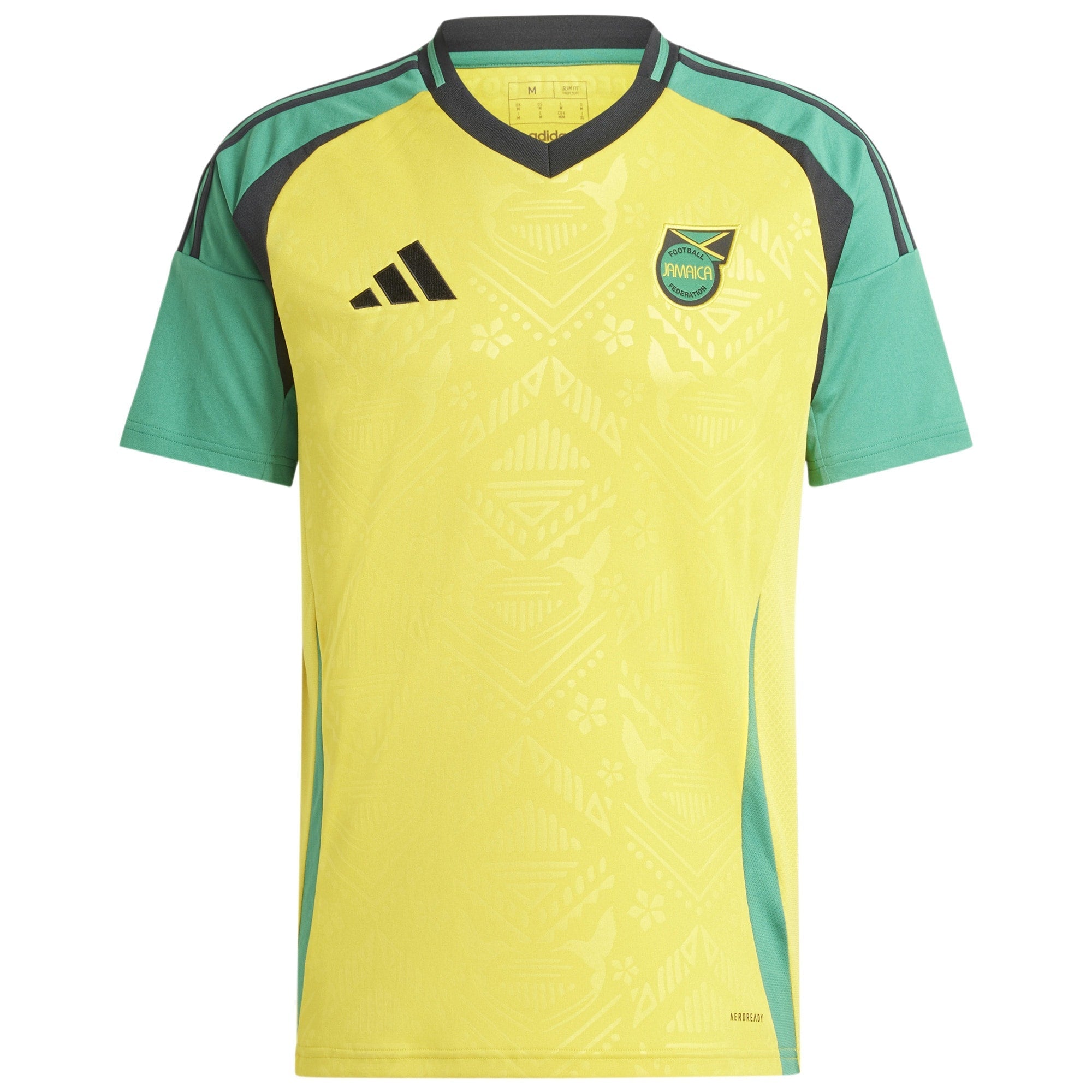 Alternative view of Adidas Jamaica 2024 Home Soccer Jersey - Premium Yellow Fan Kit