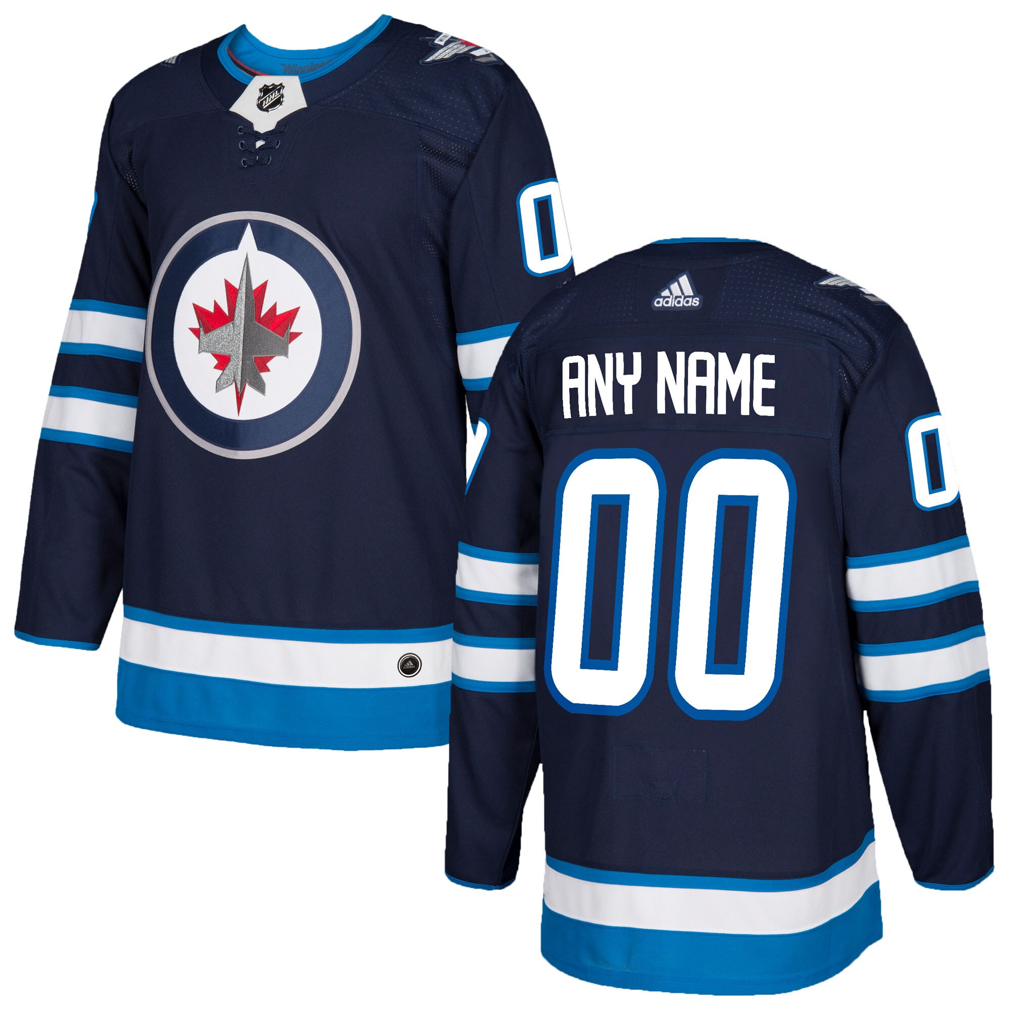 Adidas Jets Navy Authentic Jersey - Customizable NHL Apparel