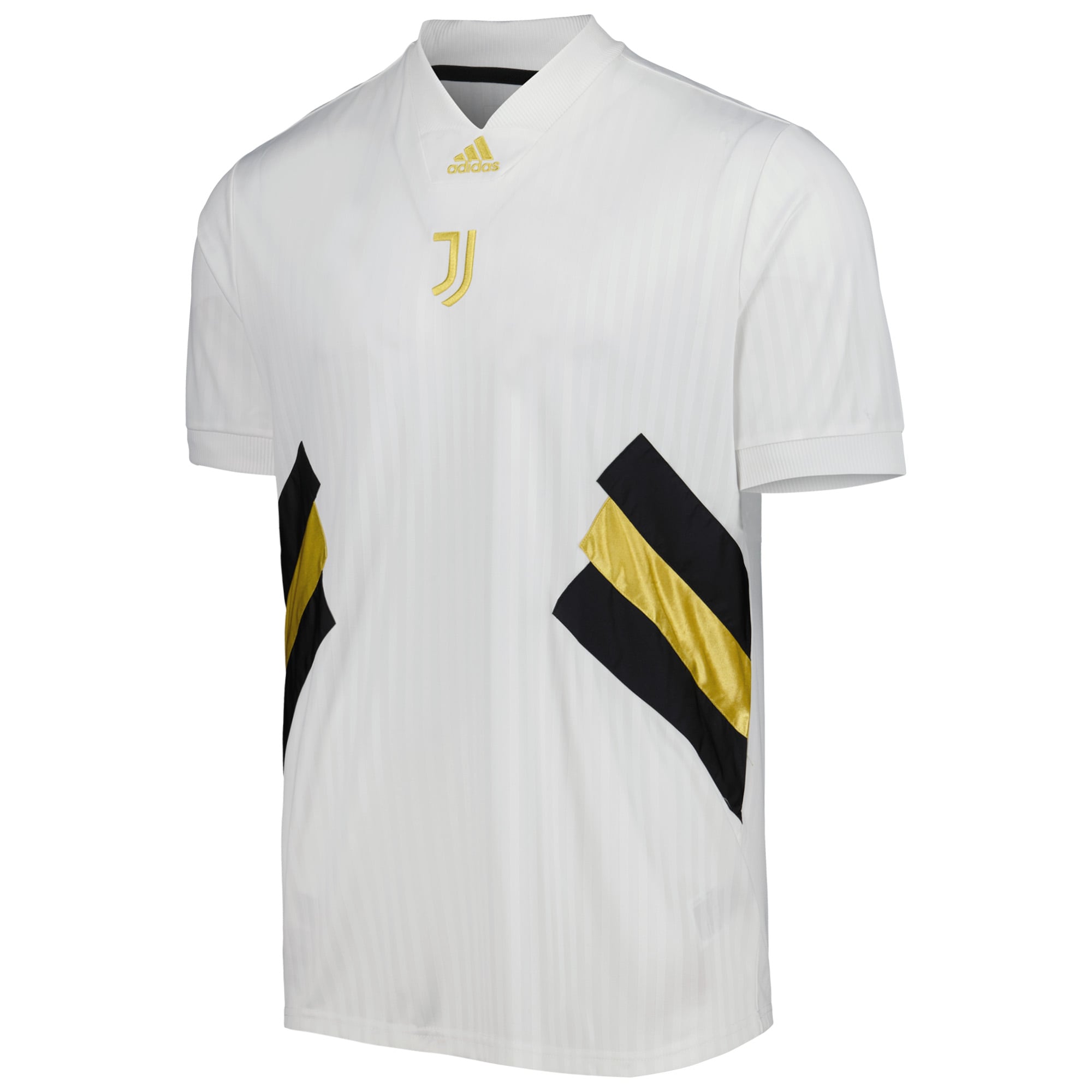 Alternative view of Adidas Juventus White Jersey - Iconic Black & Gold Accents