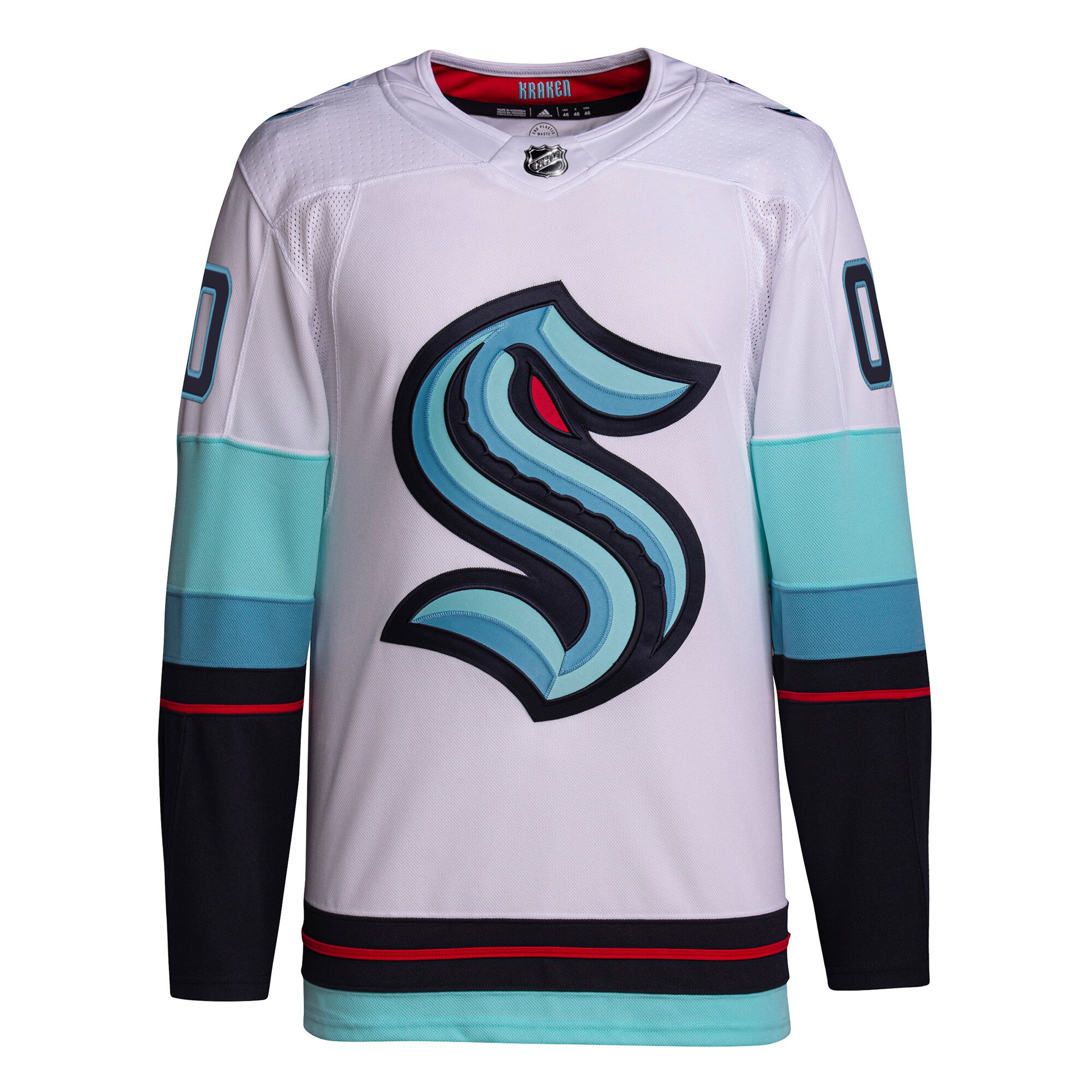 Alternative view of Adidas Kraken White Jersey - Authentic NHL Kraken Gear