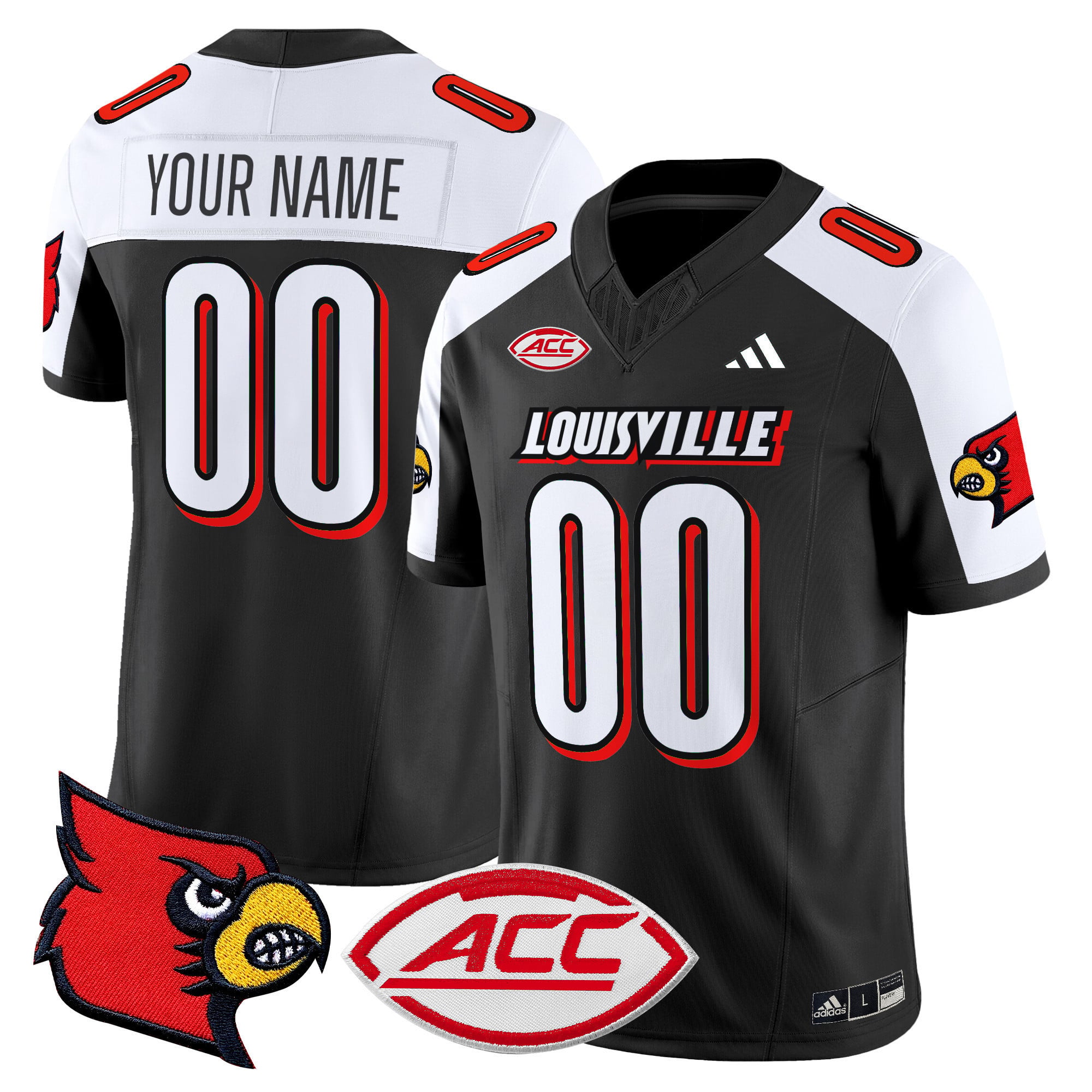 Alternative view of adidas Louisville Cardinals Red Jersey - Adidas Louisville Cardinals