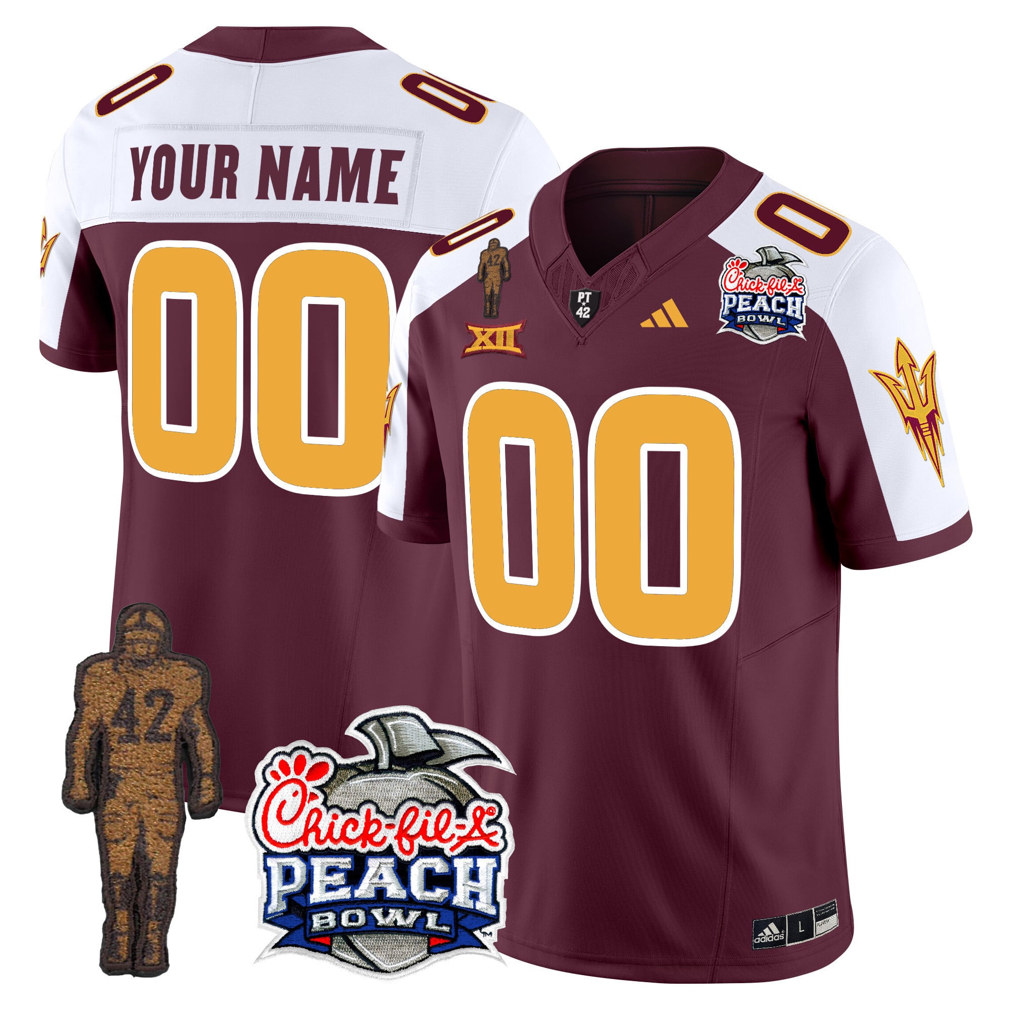 Adidas Maroon Sun Devils Jersey - Adidas Arizona State Sun Devils