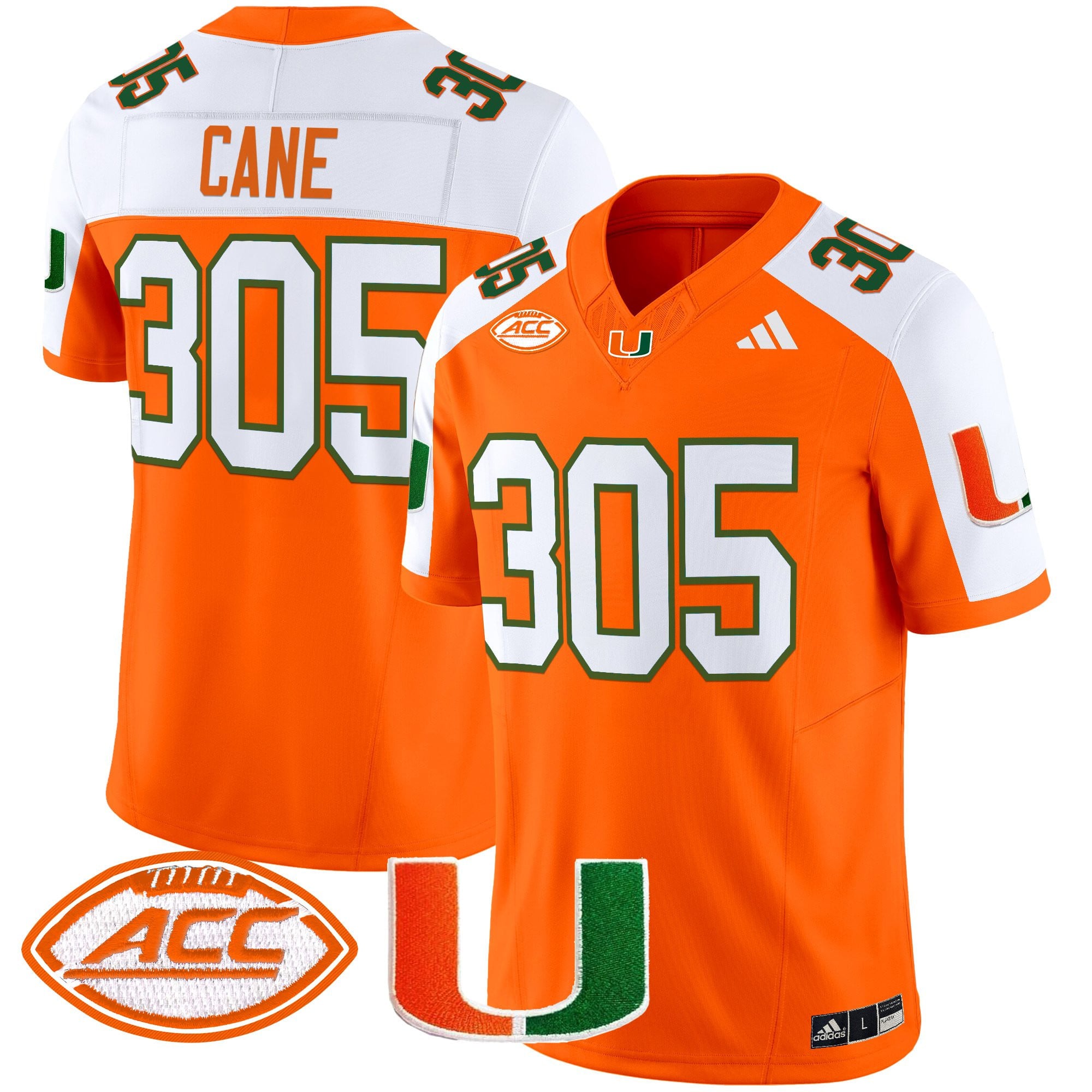 Alternative view of Adidas Martinez Hurricanes Jersey - Adidas Martinez #6 Miami