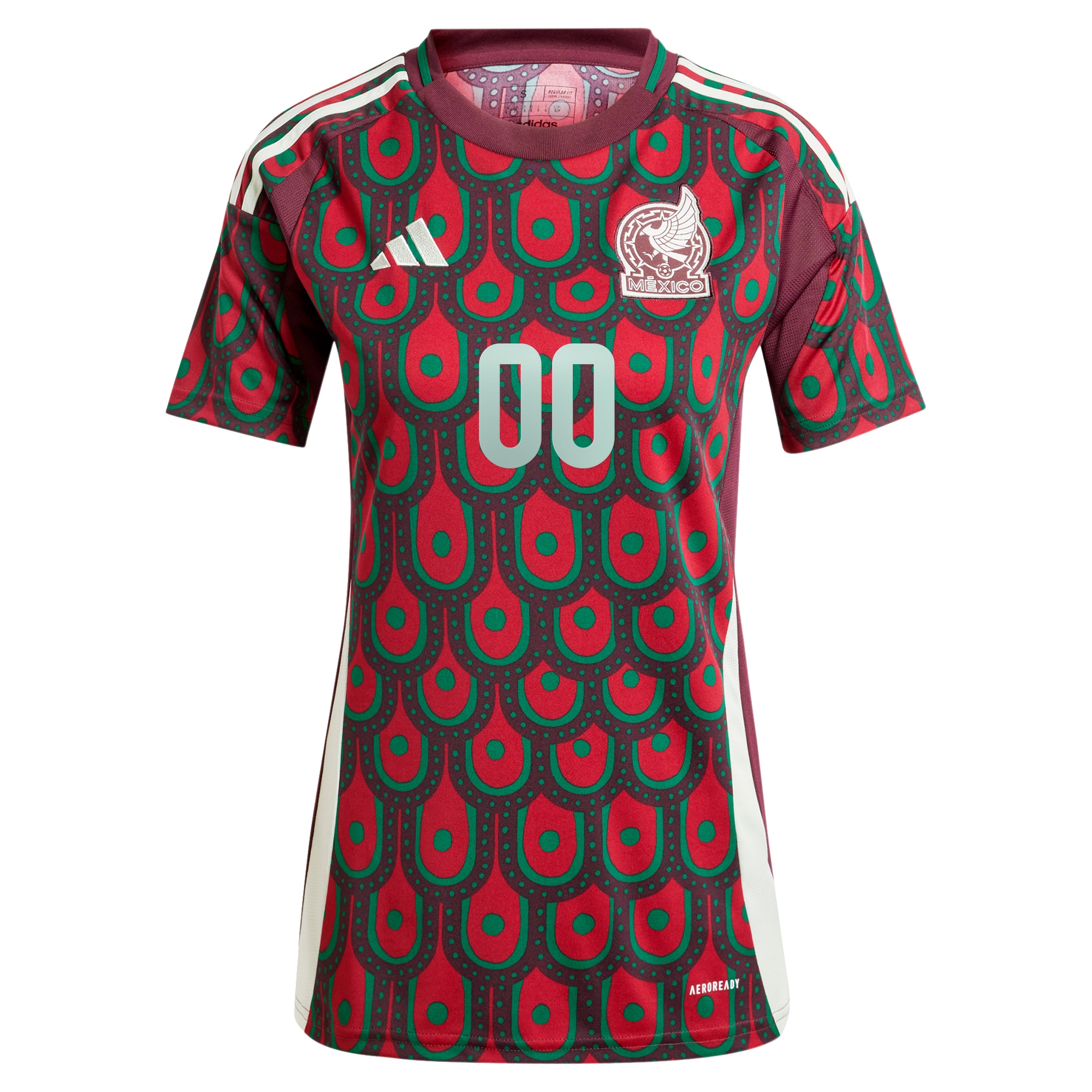 Alternative view of Adidas Mexico Home Jersey 2024 - Burgundy Limited Edition