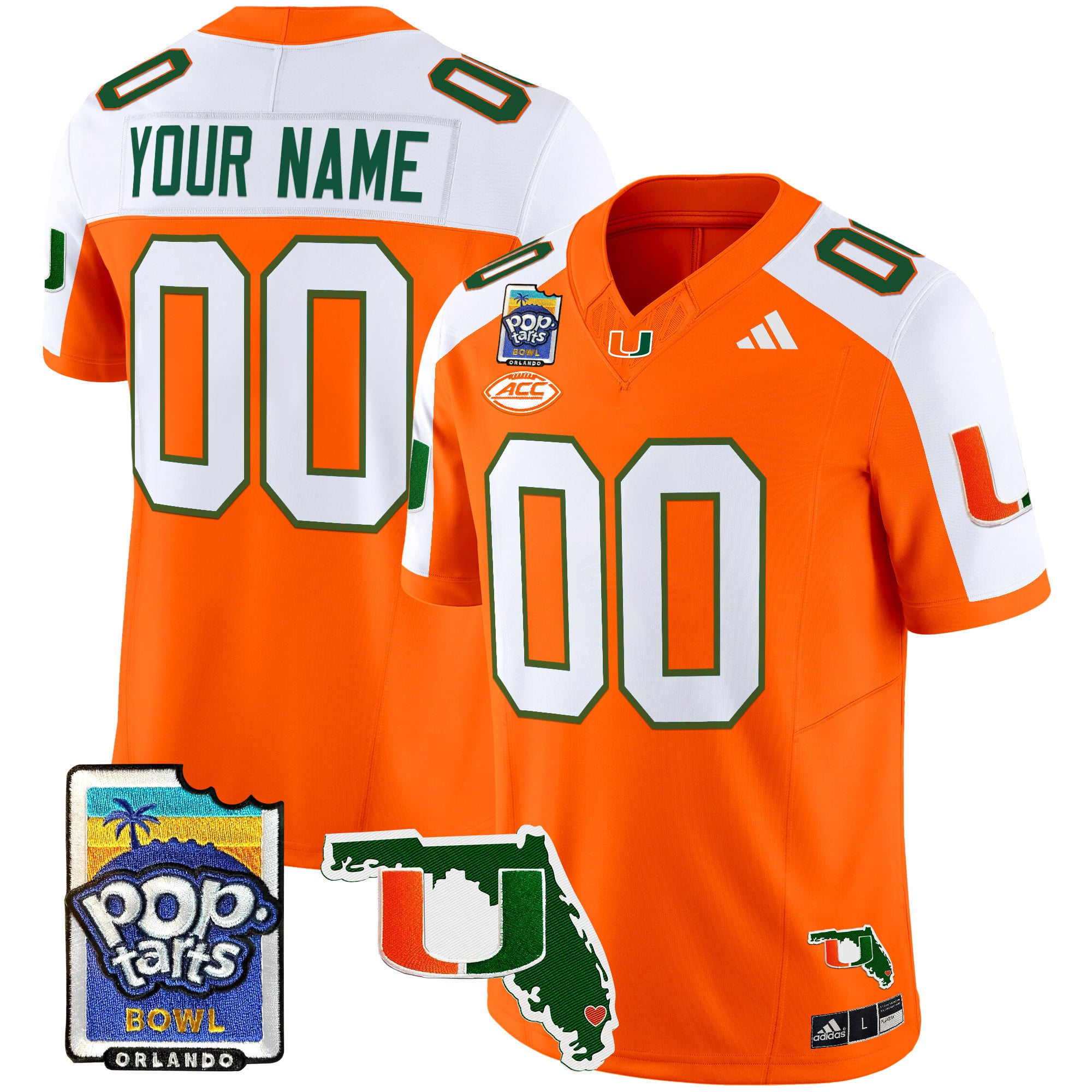 adidas Miami Hurricanes Orange Jersey - Adidas Miami Hurricanes Orange