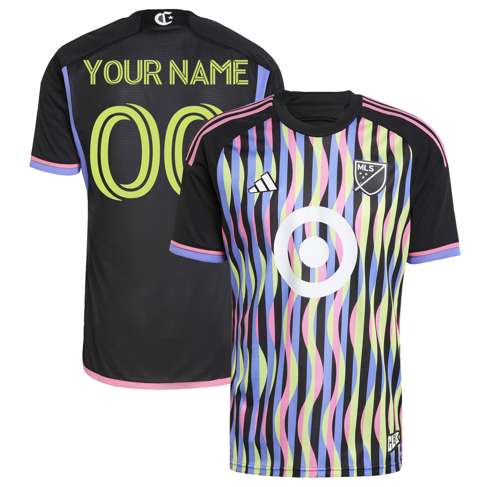 Adidas MLS 2024 Jersey - Black Multi-Color Stripes