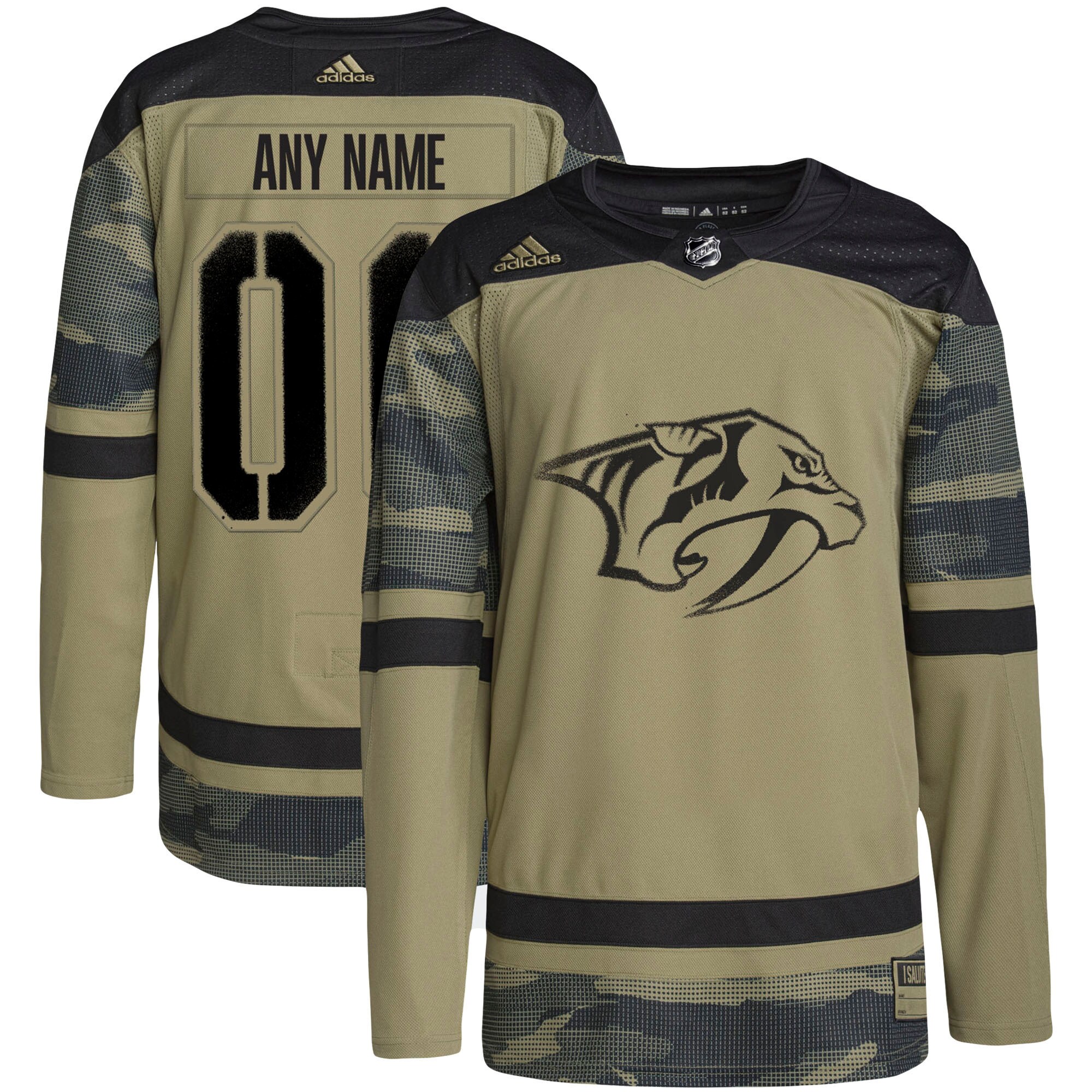 Adidas Nashville Predators Amazing Camo Hockey Jersey 2024