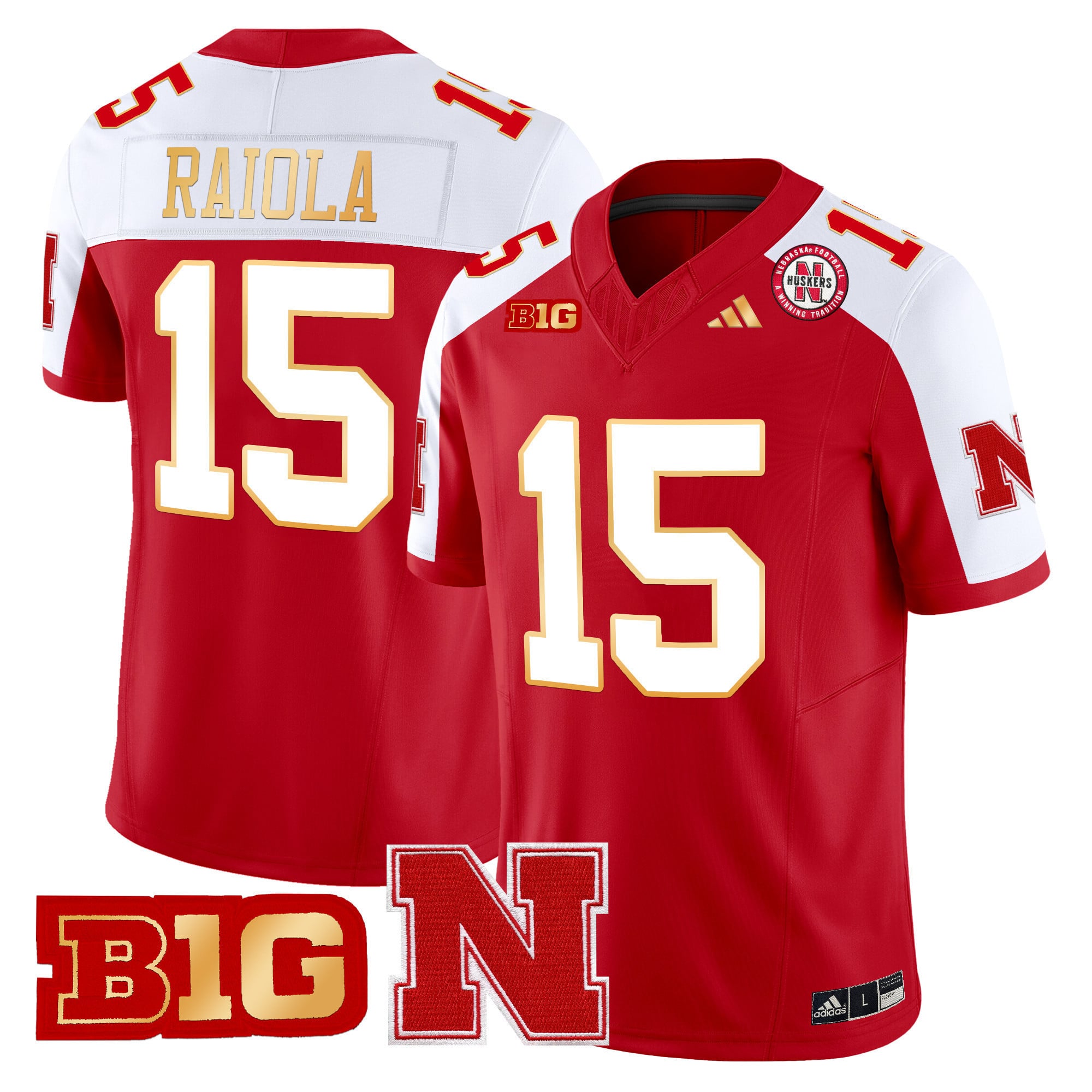 adidas Nebraska Huskers Raiola Jersey - Adidas Nebraska Huskers Raiola