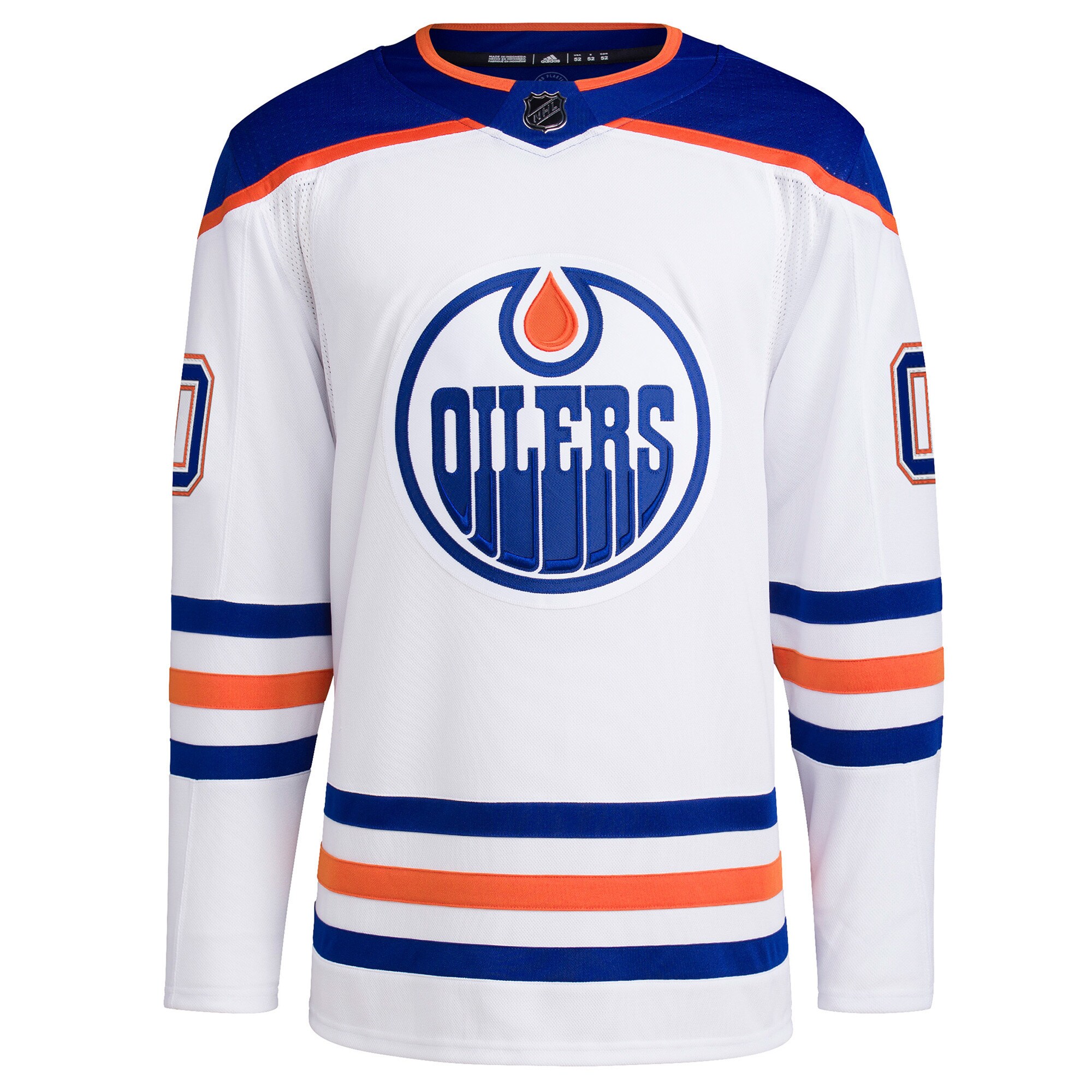 Alternative view of Adidas Oilers Away Jersey - Authentic White Hockey Gear