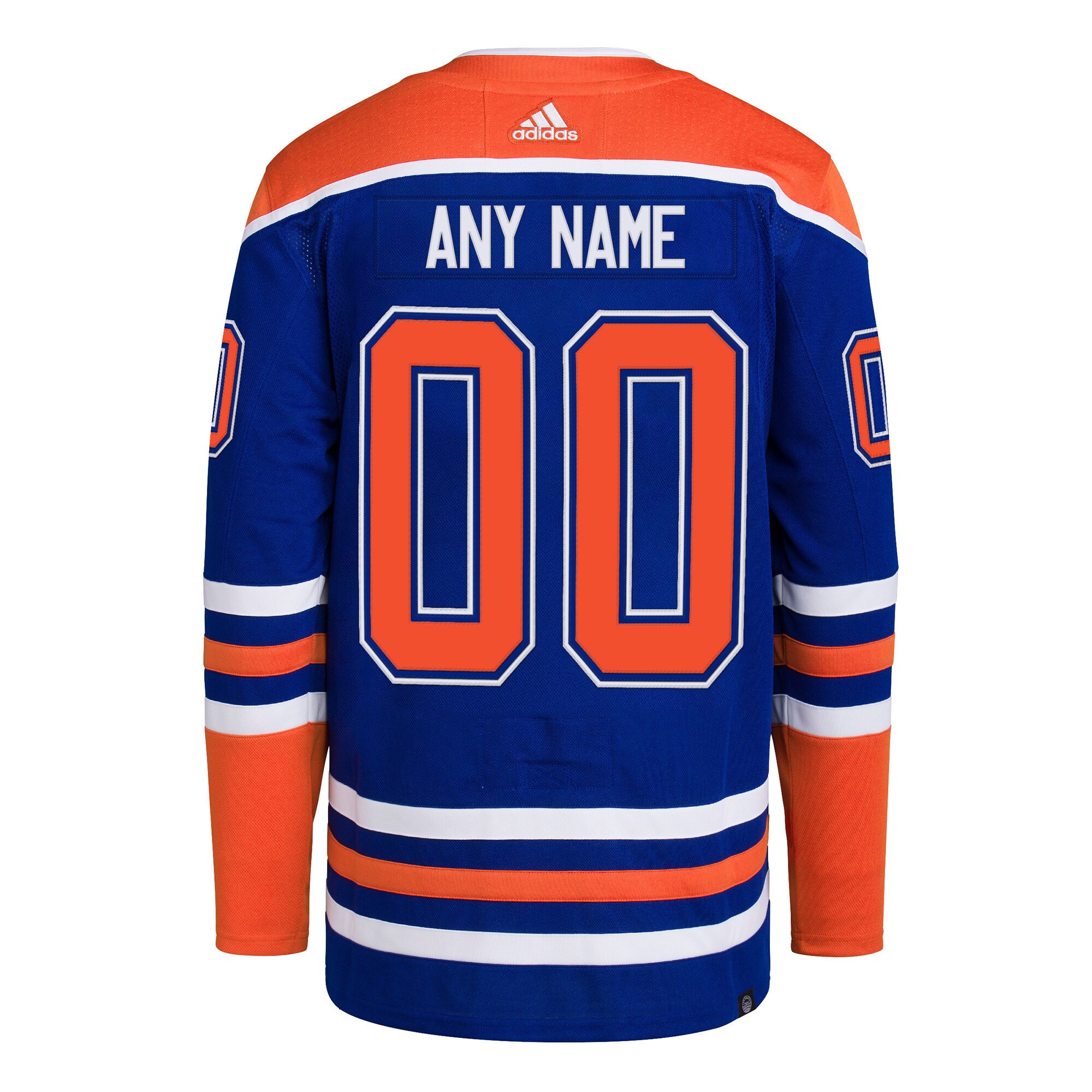 Alternative view of Adidas Oilers Blue/Orange Jersey - Customizable Hockey Gear