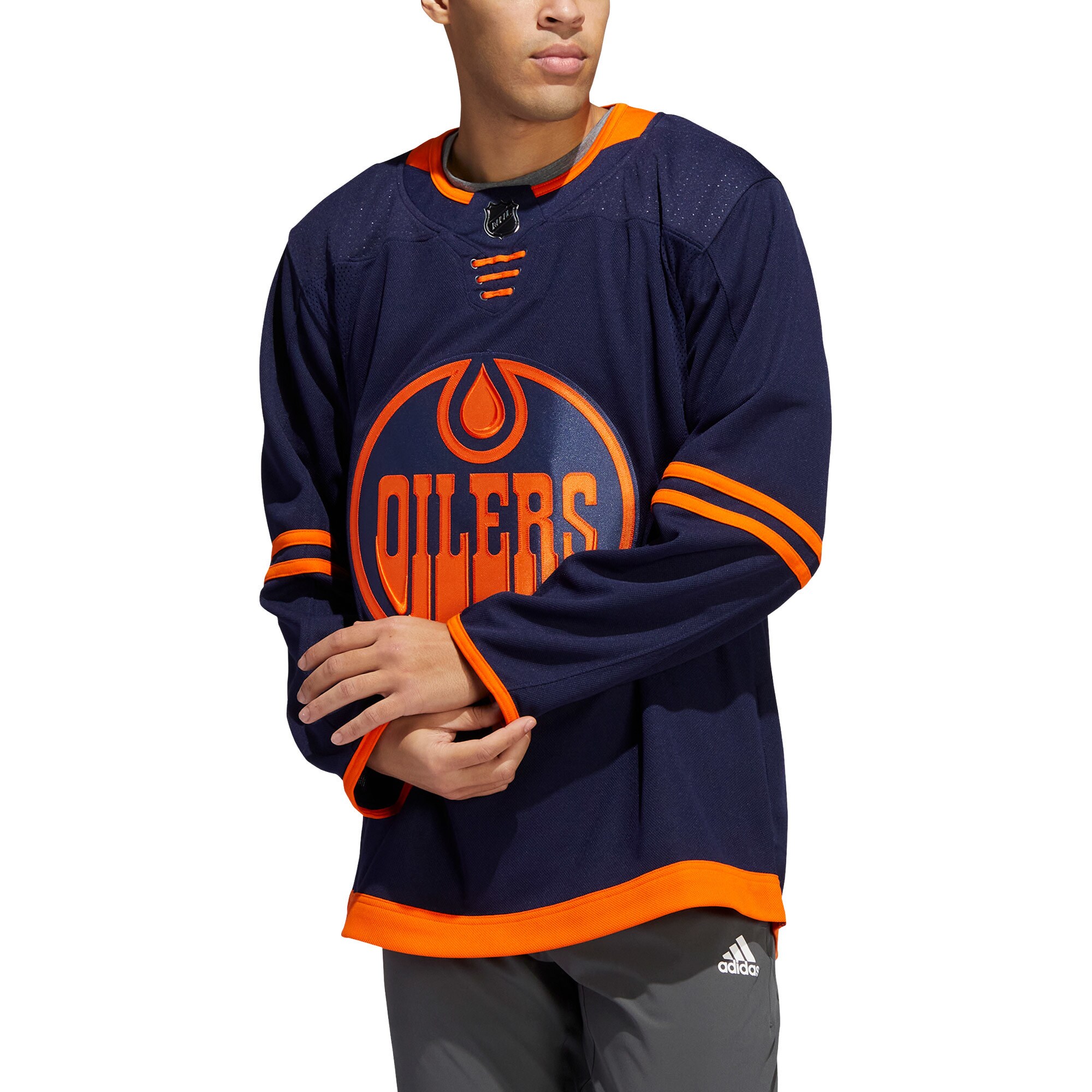 Adidas Oilers Navy Jersey - Adidas Oilers Navy Alternate Jersey