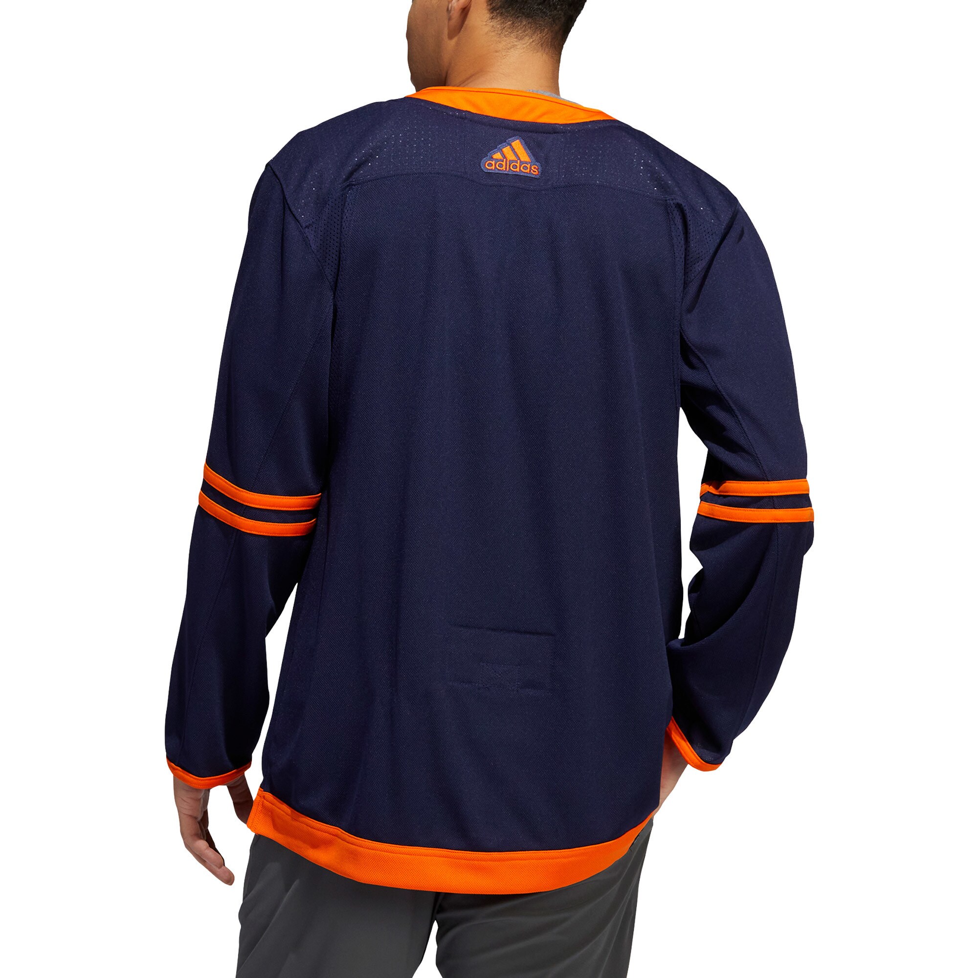 Alternative view of Adidas Oilers Navy Jersey - Adidas Oilers Navy Alternate Jersey