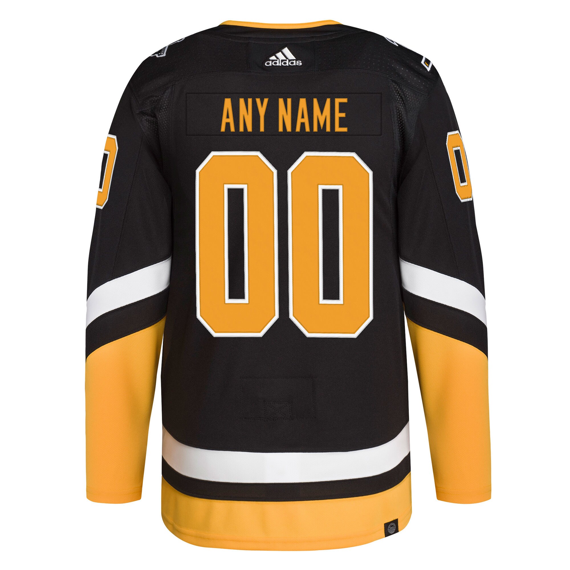 Alternative view of Adidas Penguins Black Jersey - Adidas Penguins Black Alternate Jersey