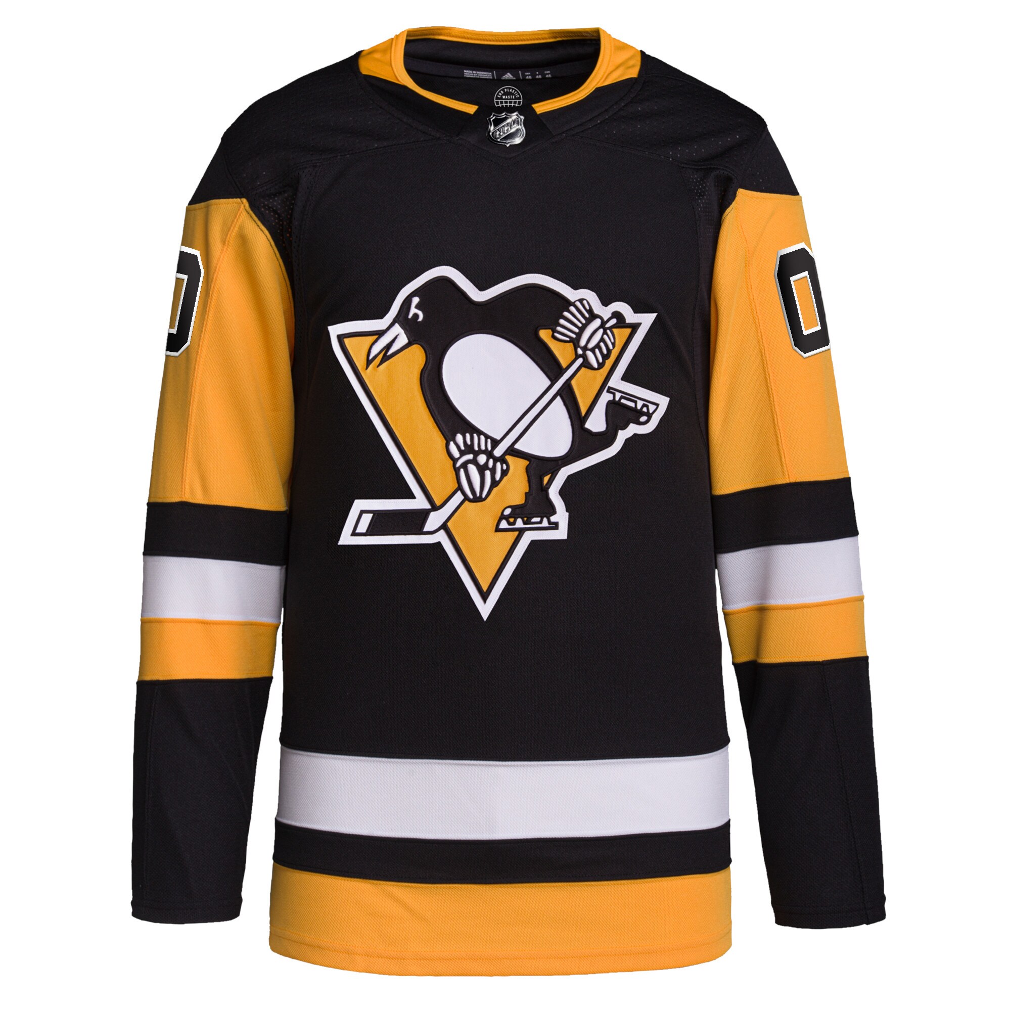 Alternative view of Adidas Penguins Custom Jersey - Black & Gold NHL