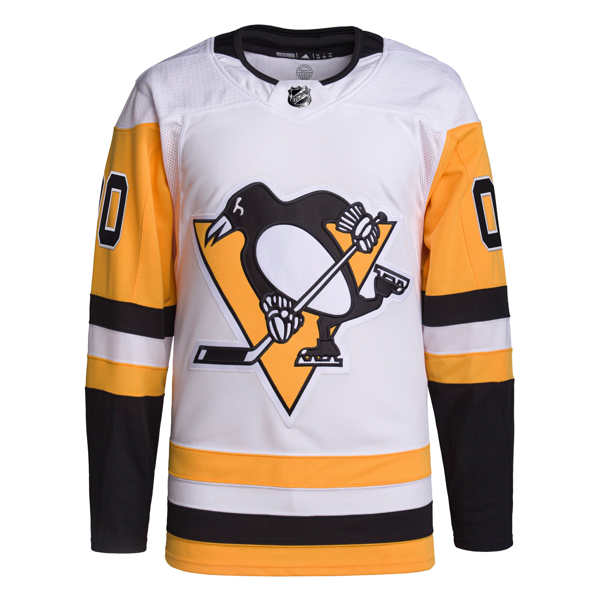 Alternative view of Adidas Penguins White Jersey - Customizable NHL Home Gear 2
