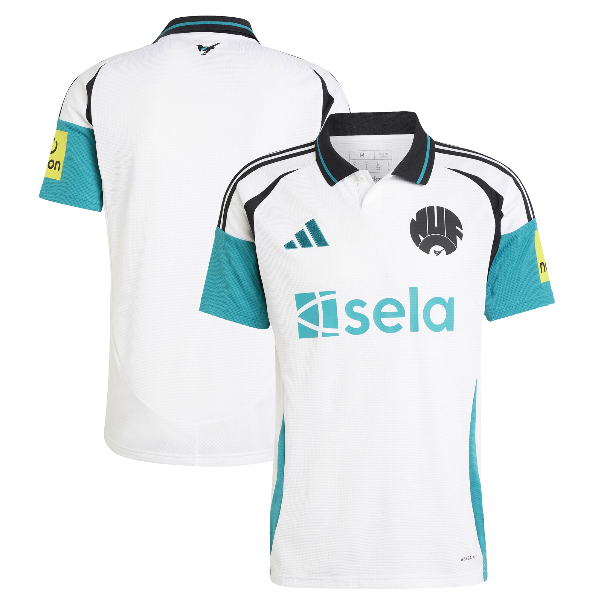 Adidas Teal Club Polo Jersey - Adidas White & Teal 2024 Club Polo
