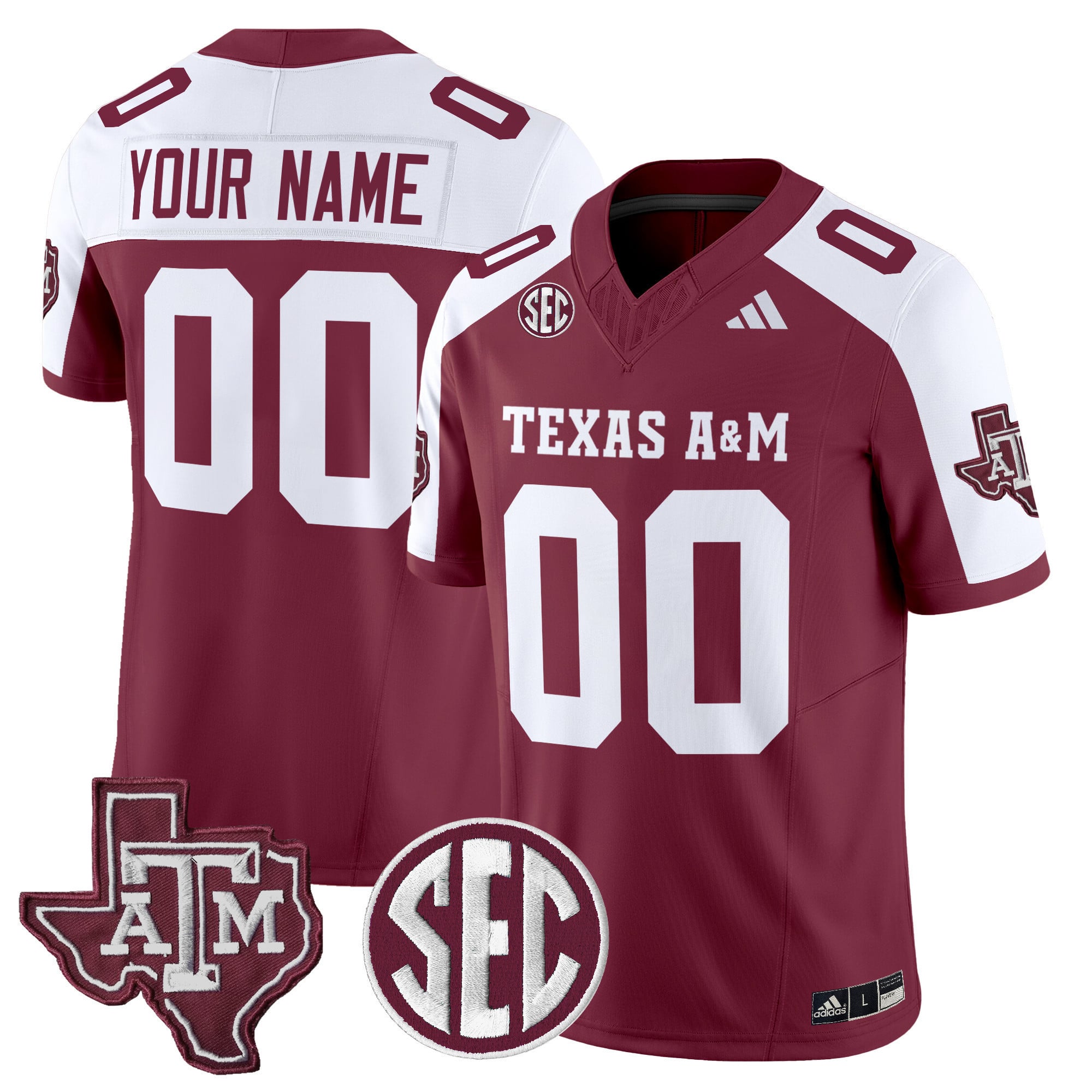 Adidas Texas A&M Jersey - Adidas Texas A&M Maroon Jersey