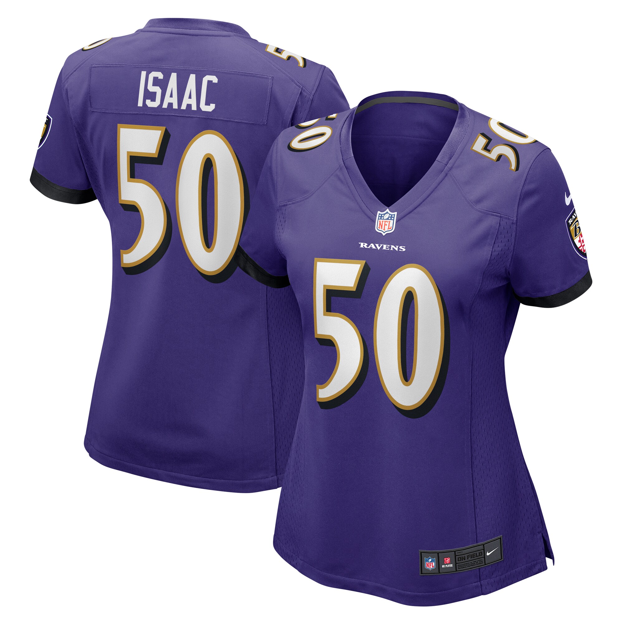 Adisa Isaac Baltimore Ravens Women's Game Jersey - Purple