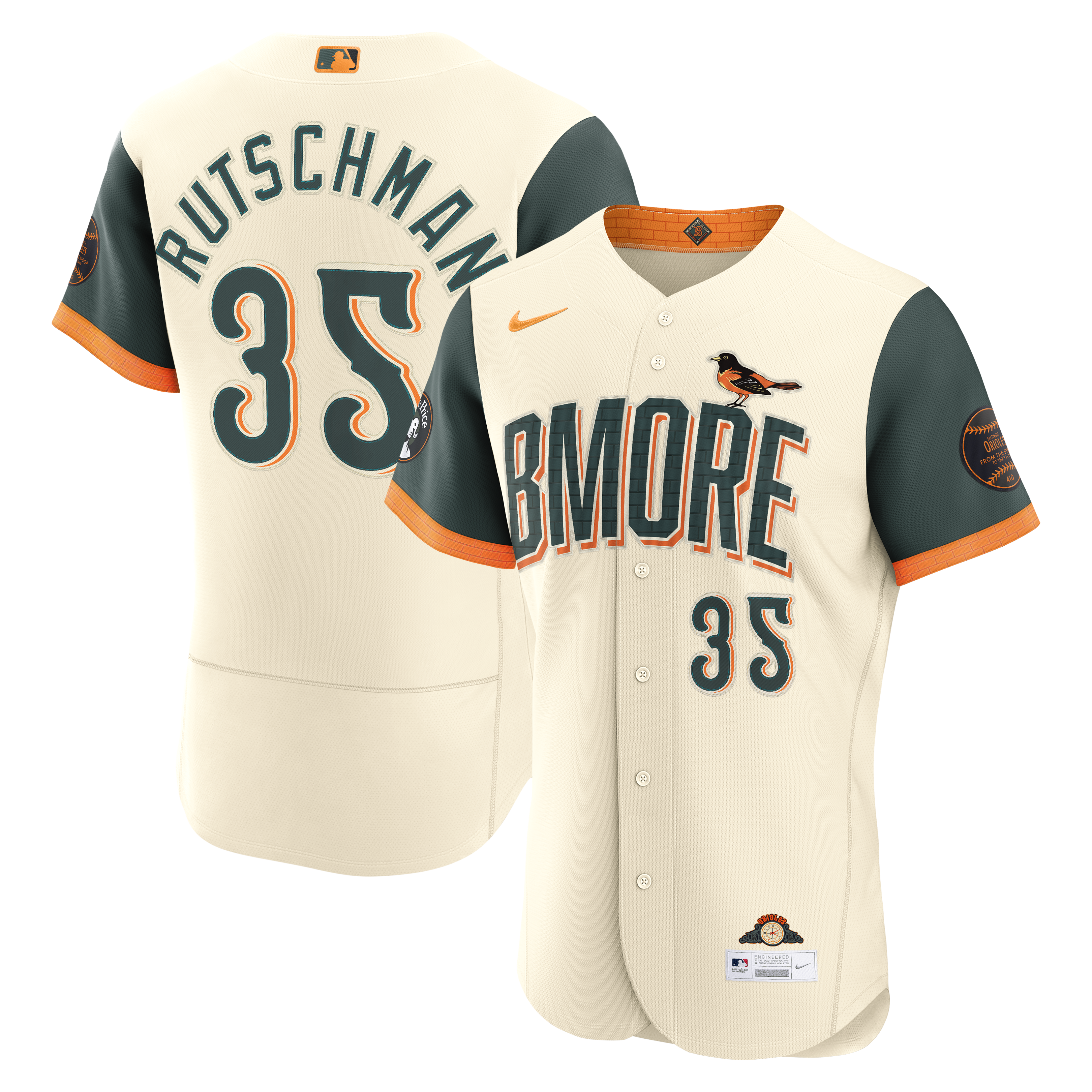 Adley Rutschman Baltimore Orioles 2026 City Connect Sponsor Patch Jersey - Natural