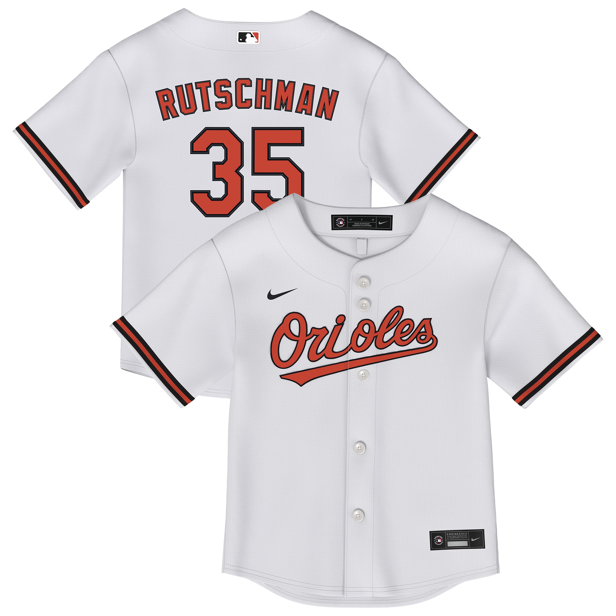 Adley Rutschman Baltimore Orioles Toddler Home Jersey - White