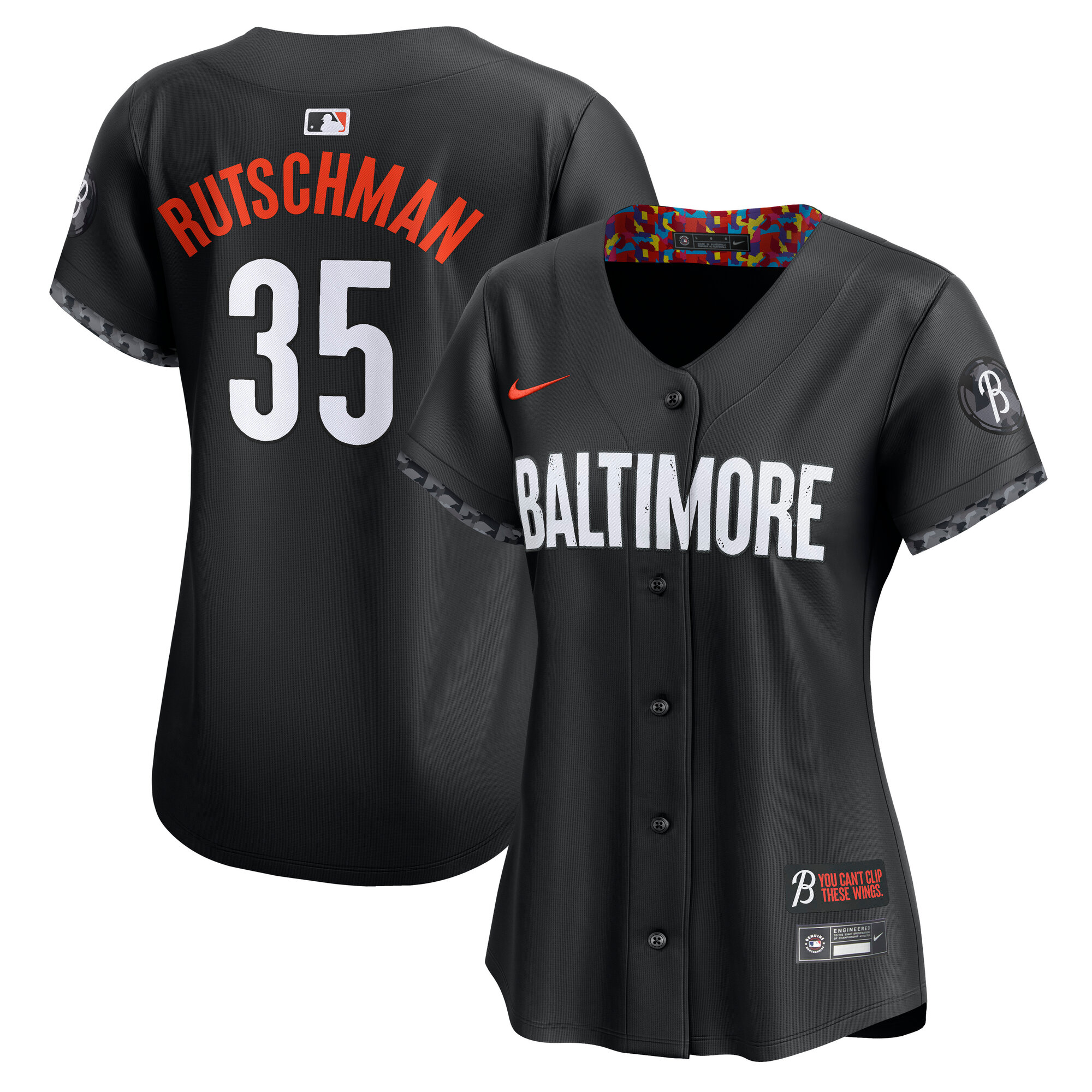 Adley Rutschman Baltimore Orioles Women's City Connect Limited Jersey – Black