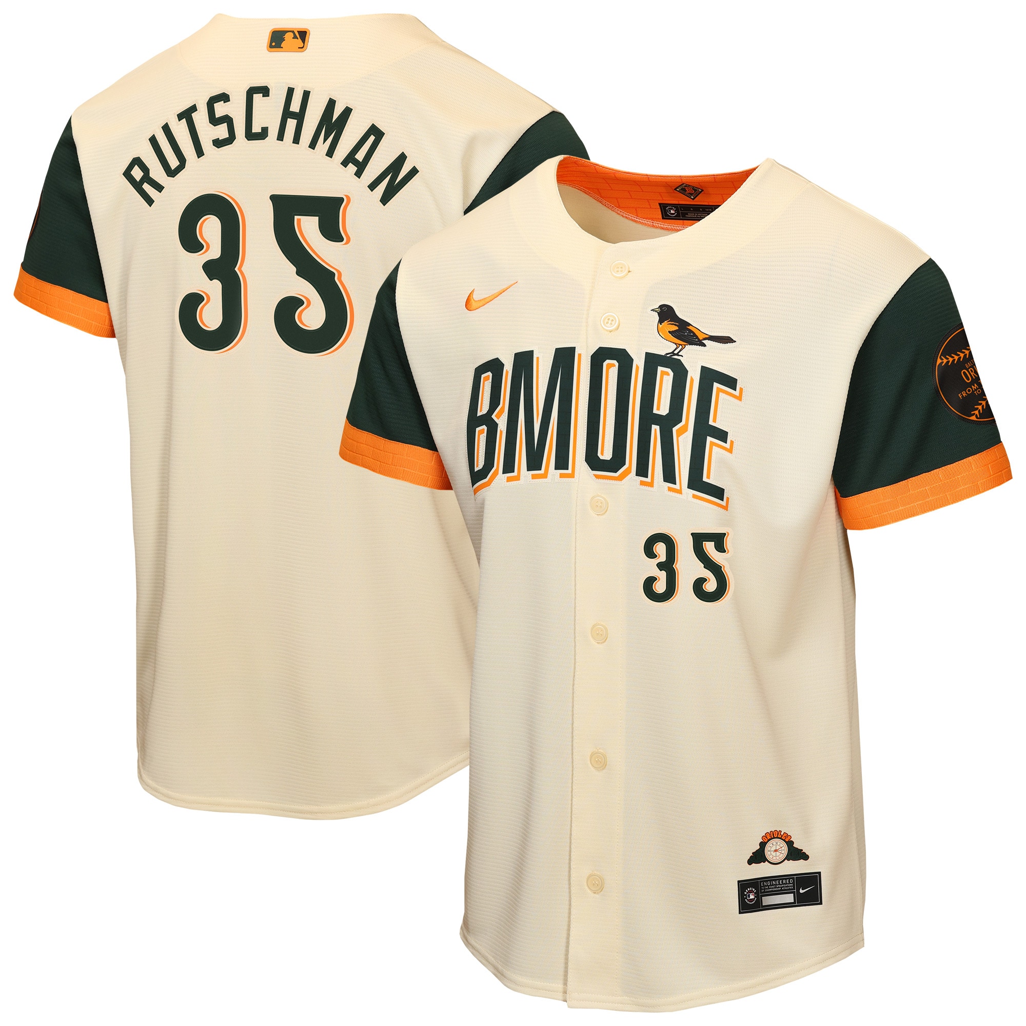 Adley Rutschman Baltimore Orioles Youth 2026 City Connect Stadium Jersey - Natural