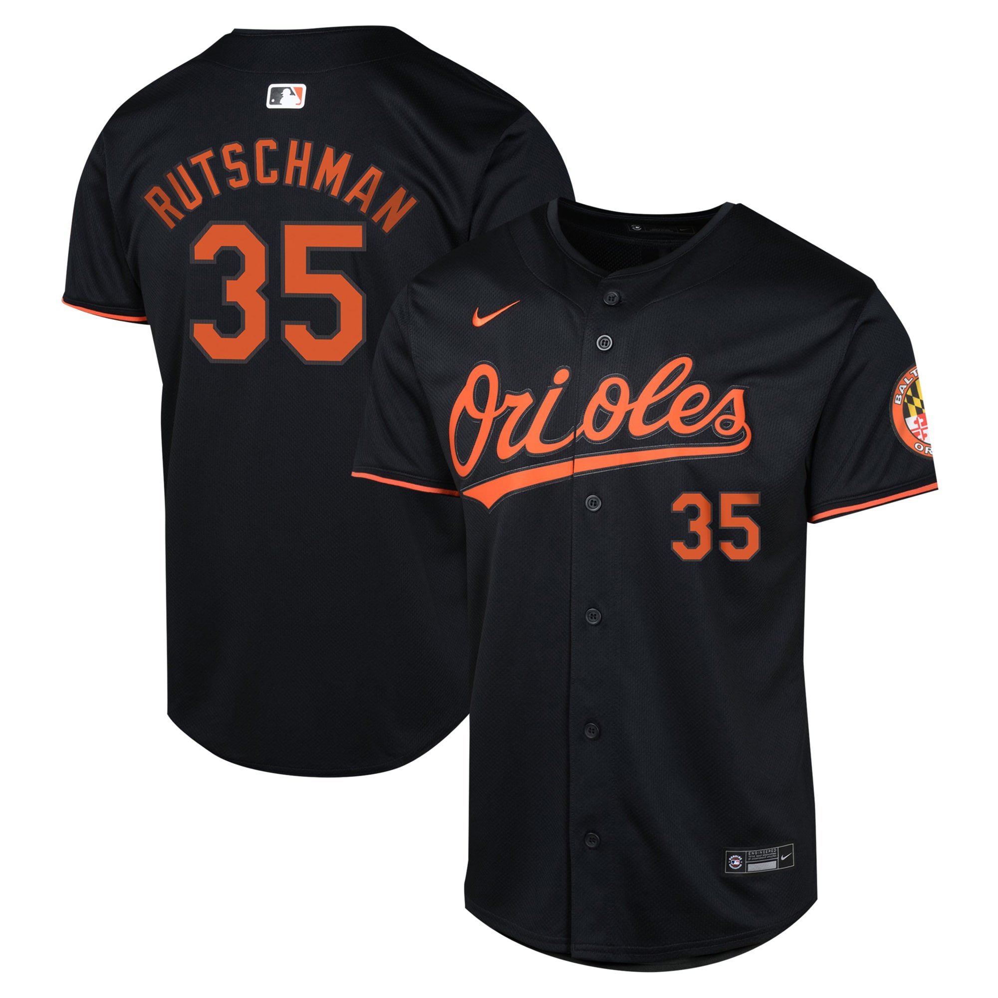 Adley Rutschman Baltimore Orioles Youth Alternate Limited Player Jersey - Black