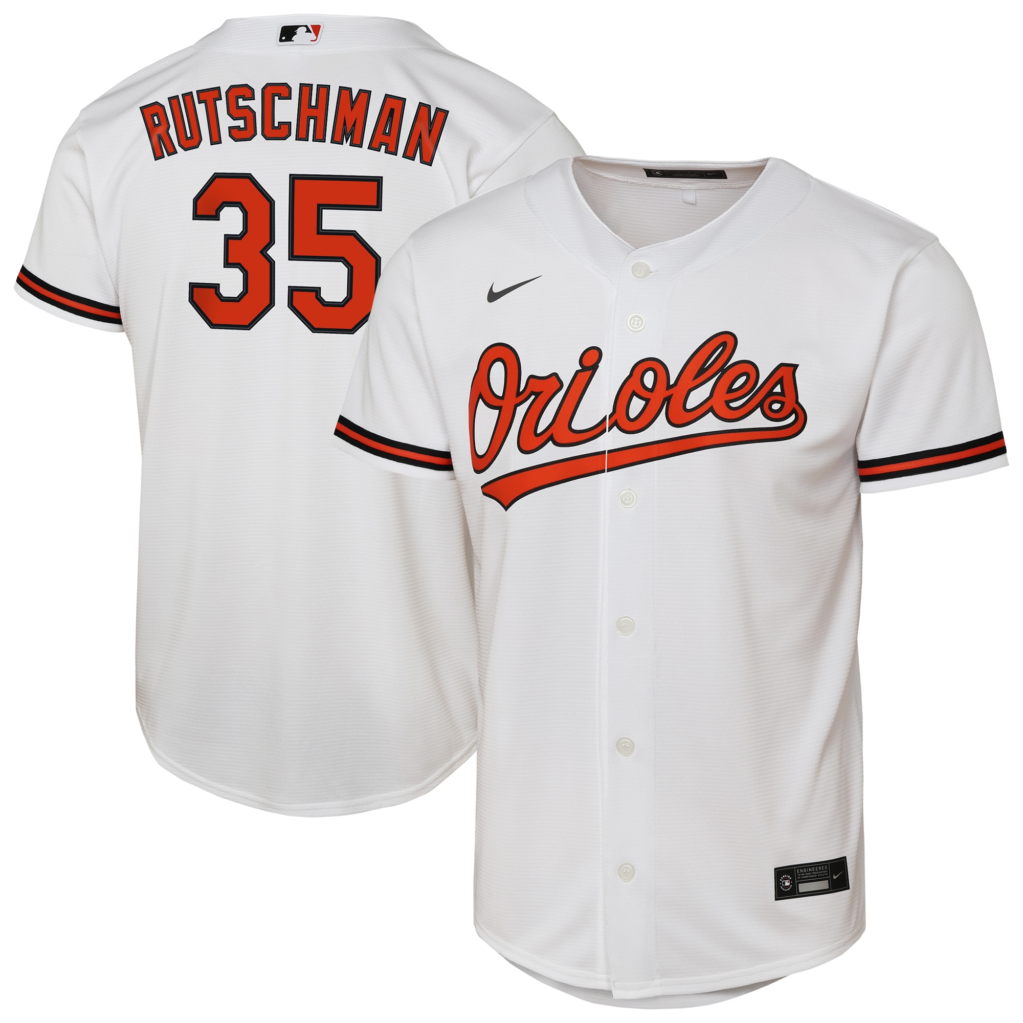 Adley Rutschman Baltimore Orioles Youth Home Player Jersey - White