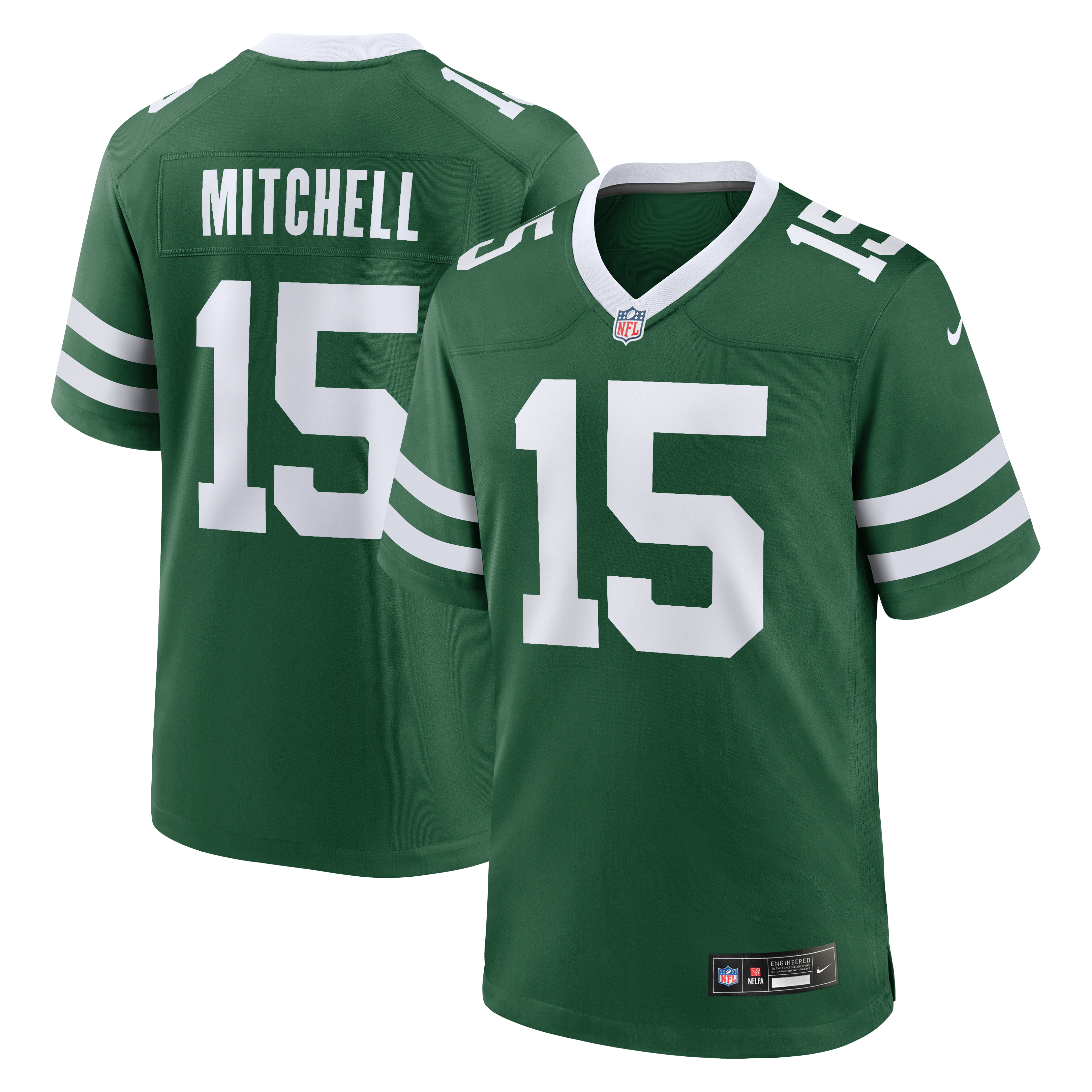 Adonai Mitchell New York Jets Team Game Jersey - Legacy Green