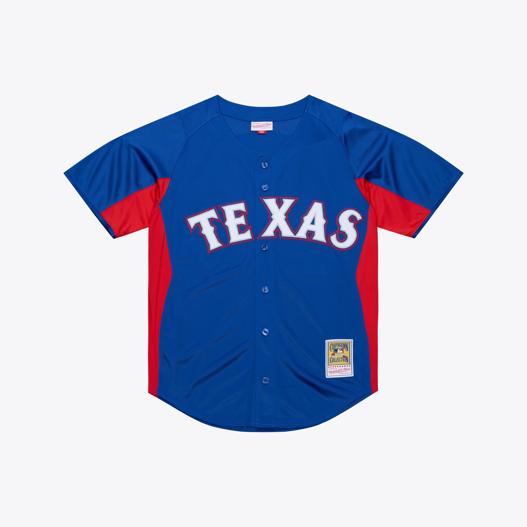 Adrian Beltre Texas Rangers Cooperstown Mesh Batting Practice Button-Up Jersey - Royal