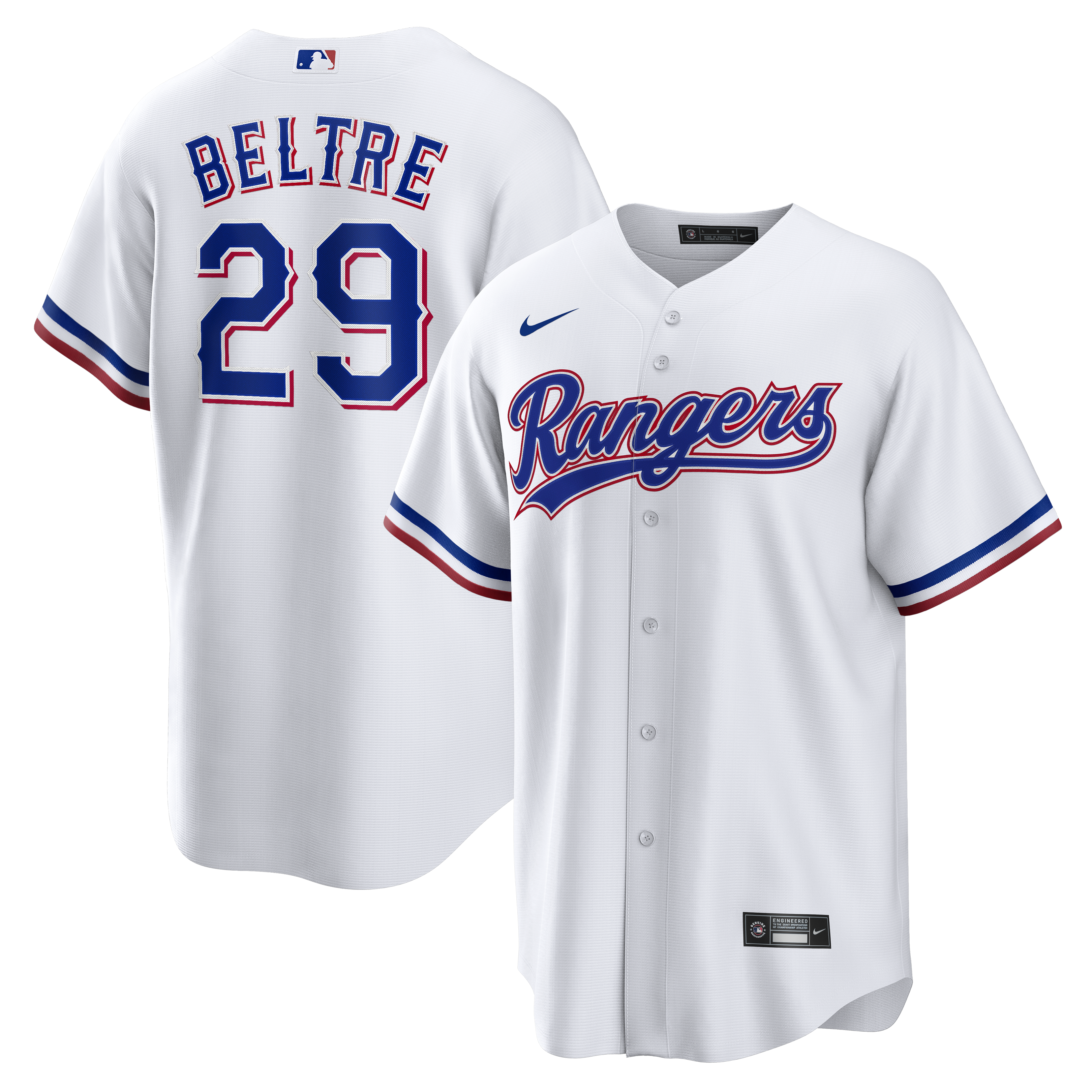 Adrian Beltre Texas Rangers Home Retired Player Jersey - White