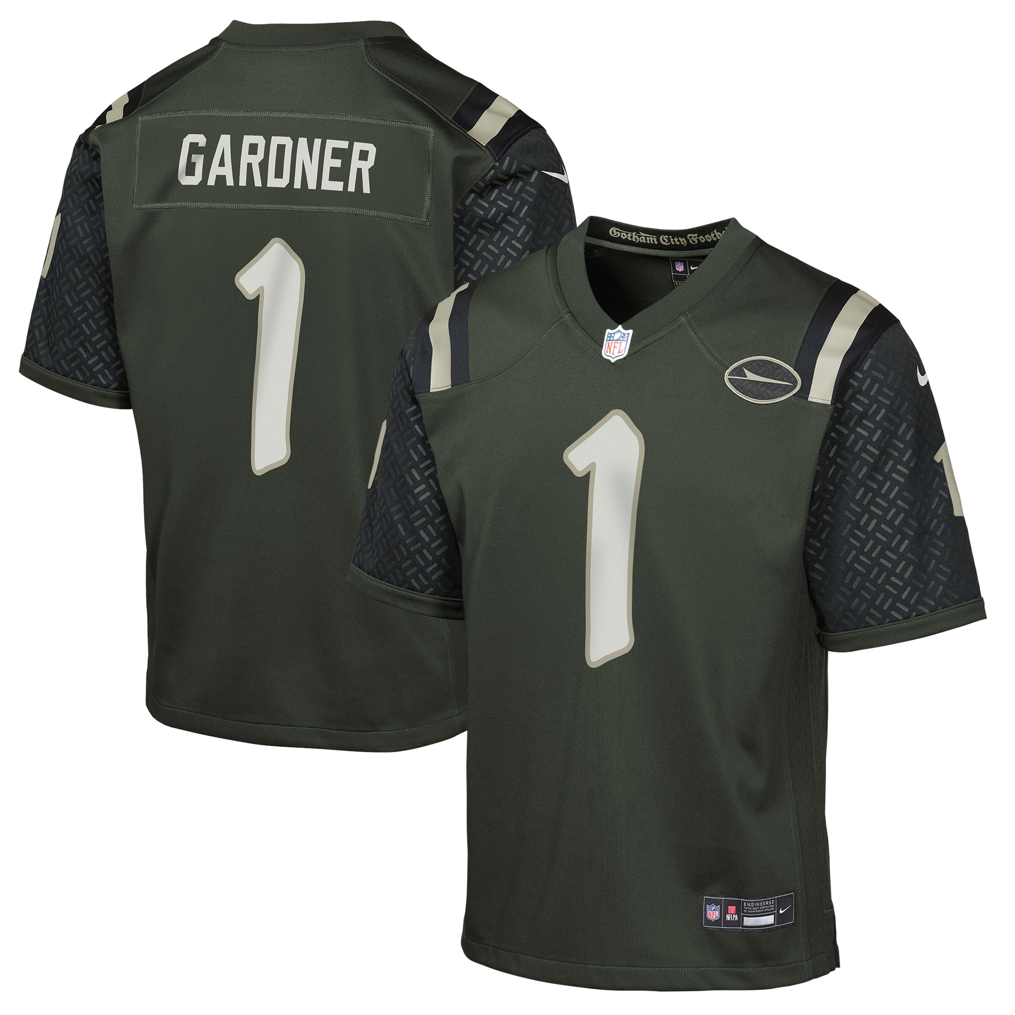 Ahmad Sauce Gardner New York Jets Youth 2025 Rivalries Collection Game Jersey - Gotham Green